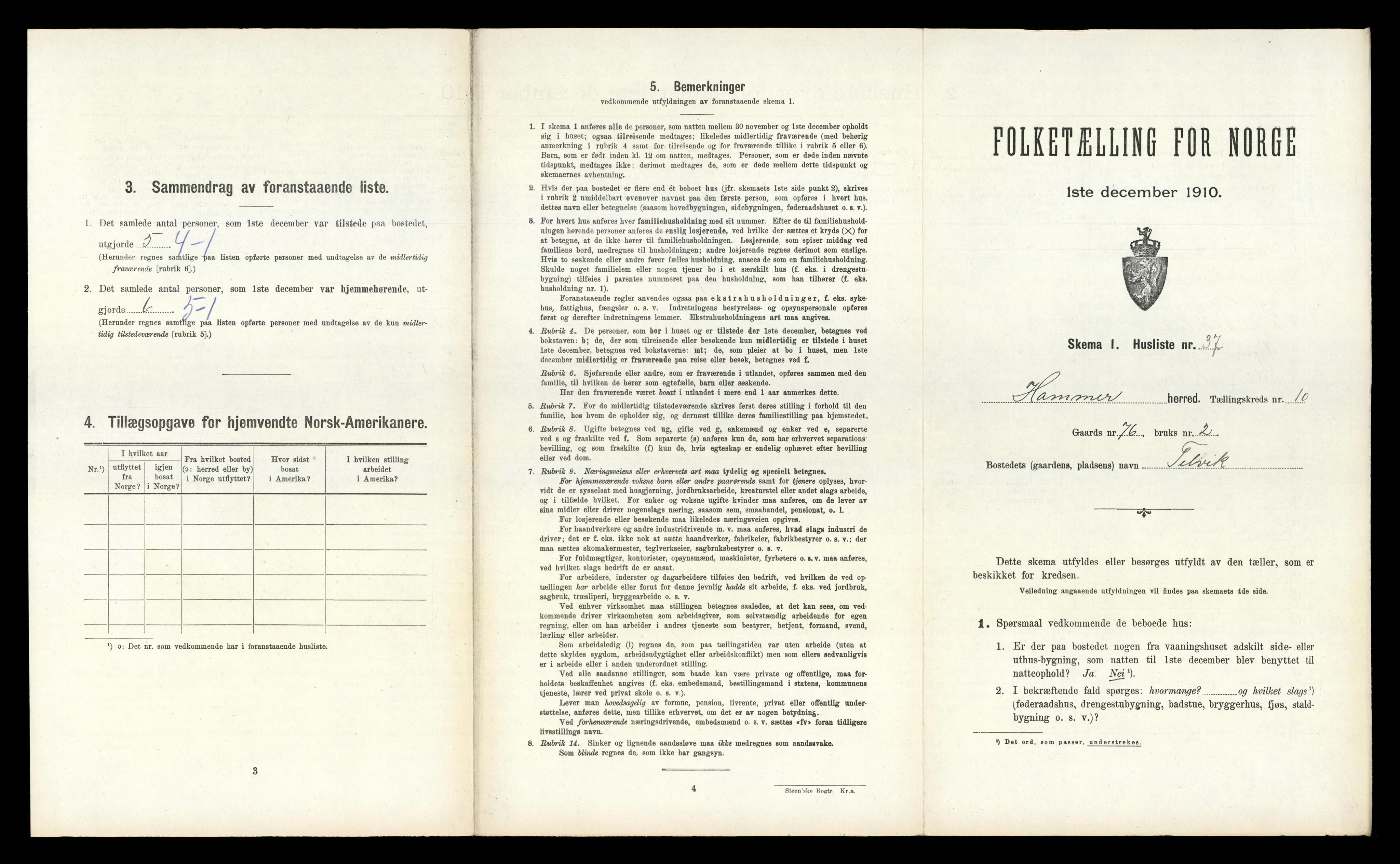 RA, Folketelling 1910 for 1254 Hamre herred, 1910, s. 862