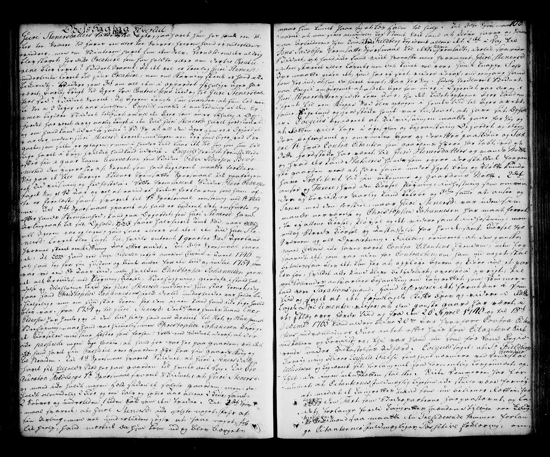 Lier, Røyken og Hurum sorenskriveri, AV/SAKO-A-89/F/Fa/L0055: Tingbok, 1765-1771, s. 103