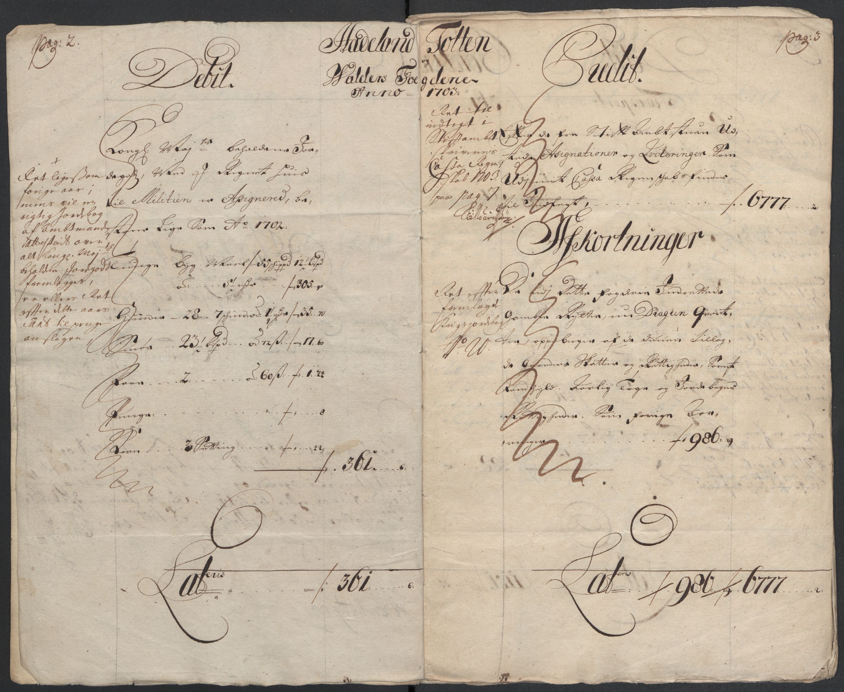Rentekammeret inntil 1814, Reviderte regnskaper, Fogderegnskap, AV/RA-EA-4092/R18/L1301: Fogderegnskap Hadeland, Toten og Valdres, 1703, s. 10