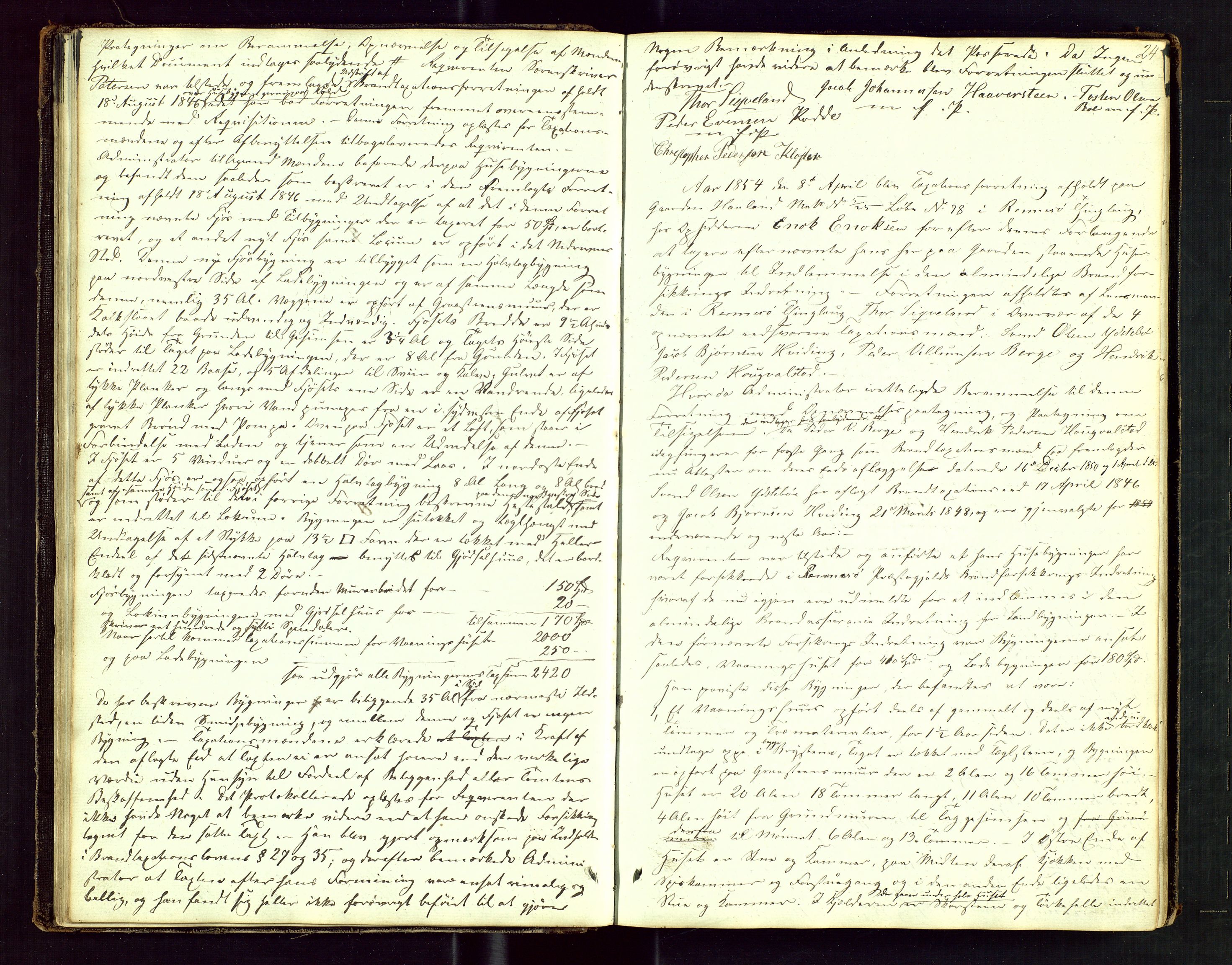 Rennesøy lensmannskontor, AV/SAST-A-100165/Goa/L0001: "Brandtaxations-Protocol for Rennesøe Thinglag", 1846-1923, s. 23b-24a