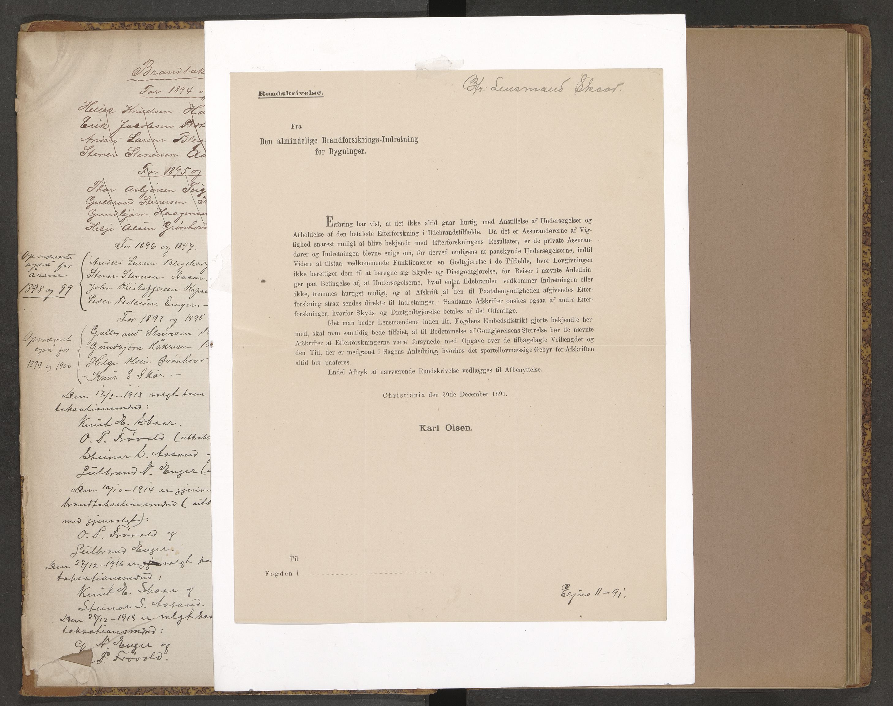 Eggedal lensmannskontor, AV/SAKO-A-528/Y/Yb/Ybb/L0001: Skjematakstprotokoll, 1899-1940