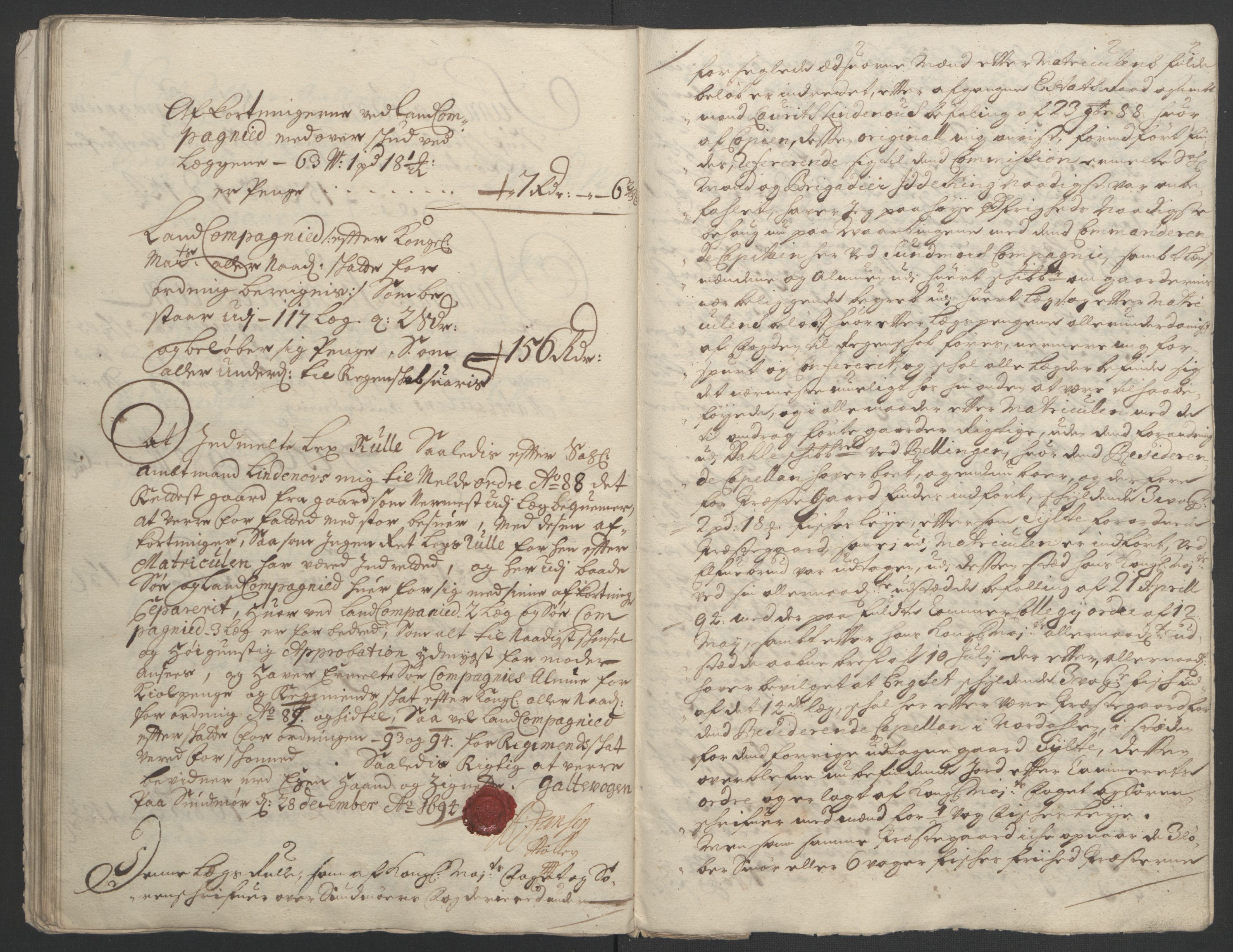 Rentekammeret inntil 1814, Reviderte regnskaper, Fogderegnskap, AV/RA-EA-4092/R54/L3555: Fogderegnskap Sunnmøre, 1694-1695, s. 90