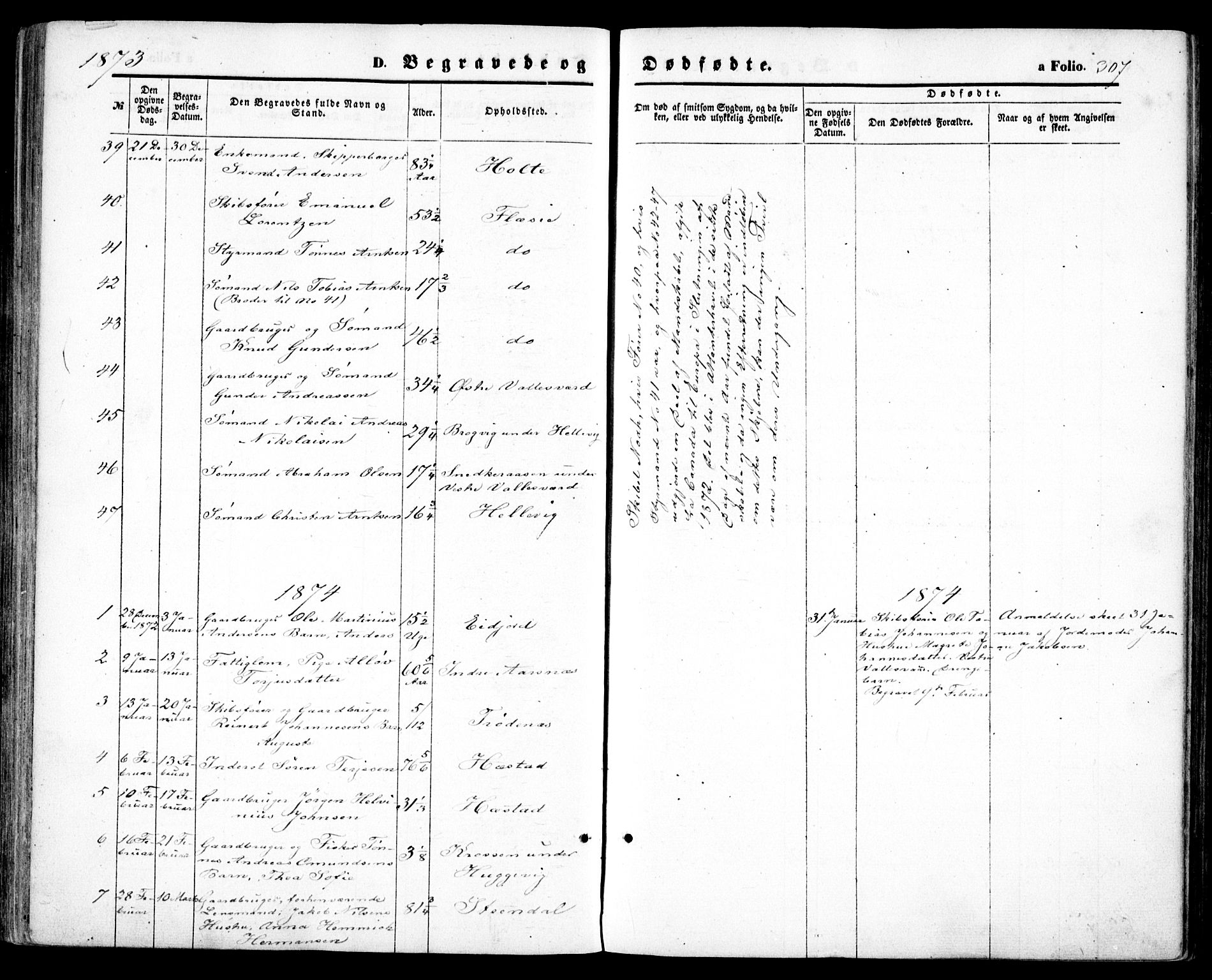 Høvåg sokneprestkontor, SAK/1111-0025/F/Fa/L0004: Ministerialbok nr. A 4, 1859-1877, s. 307