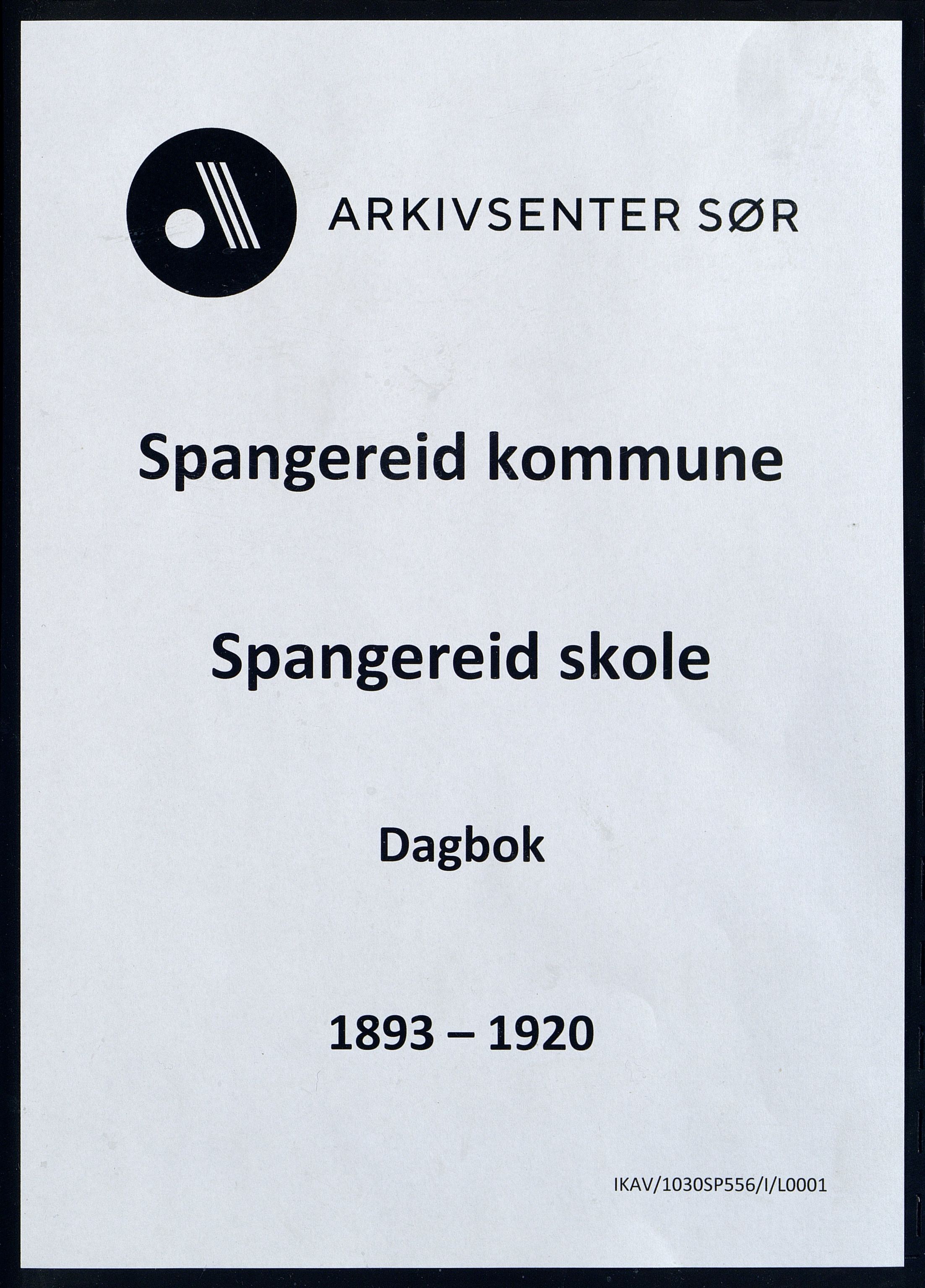 Spangereid kommune - Spangereid Skole, IKAV/1030SP556/I/L0001: Dagbok, 1893-1920