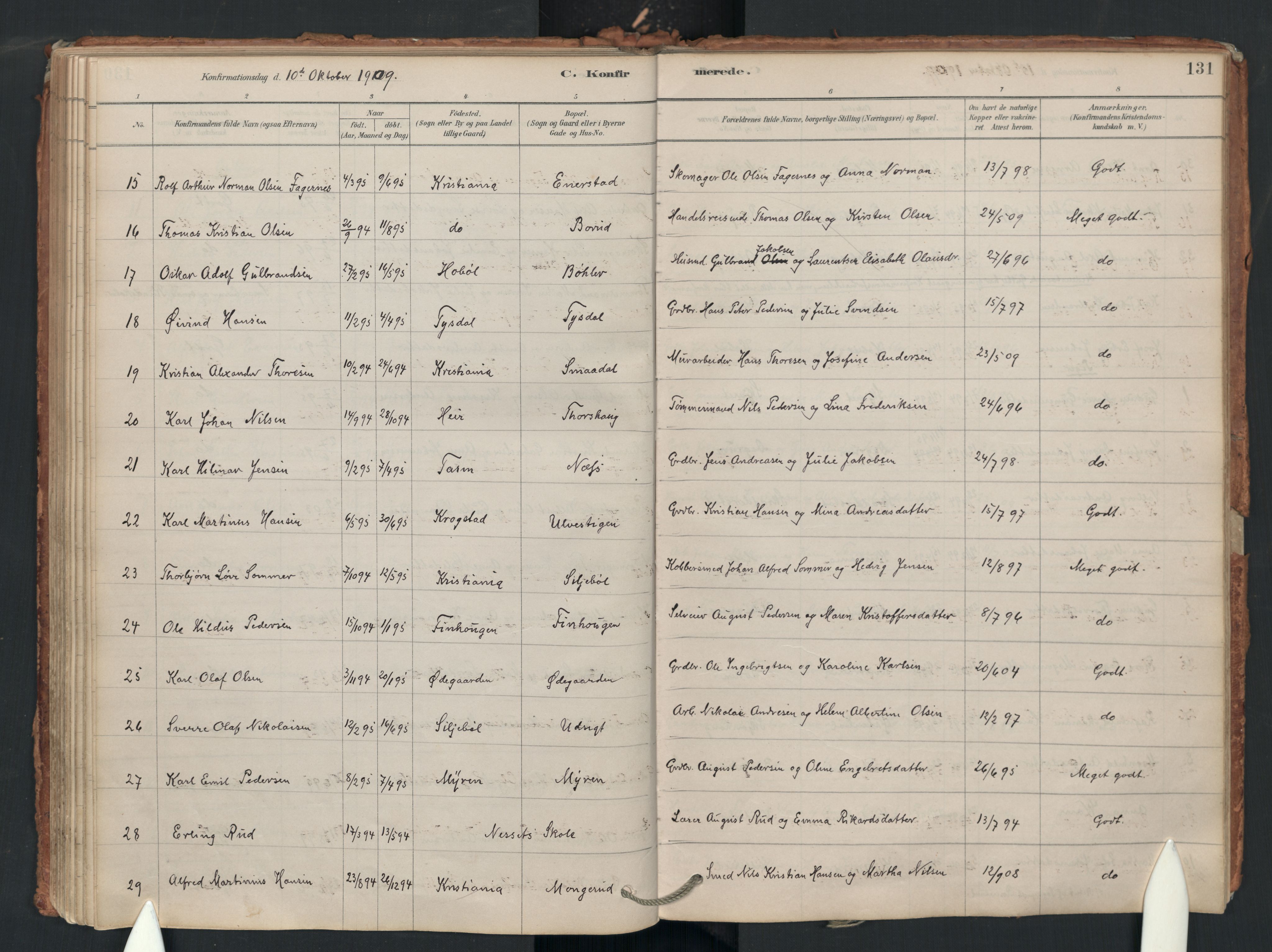 Enebakk prestekontor Kirkebøker, AV/SAO-A-10171c/F/Fa/L0018: Ministerialbok nr. I 18, 1877-1930, s. 131