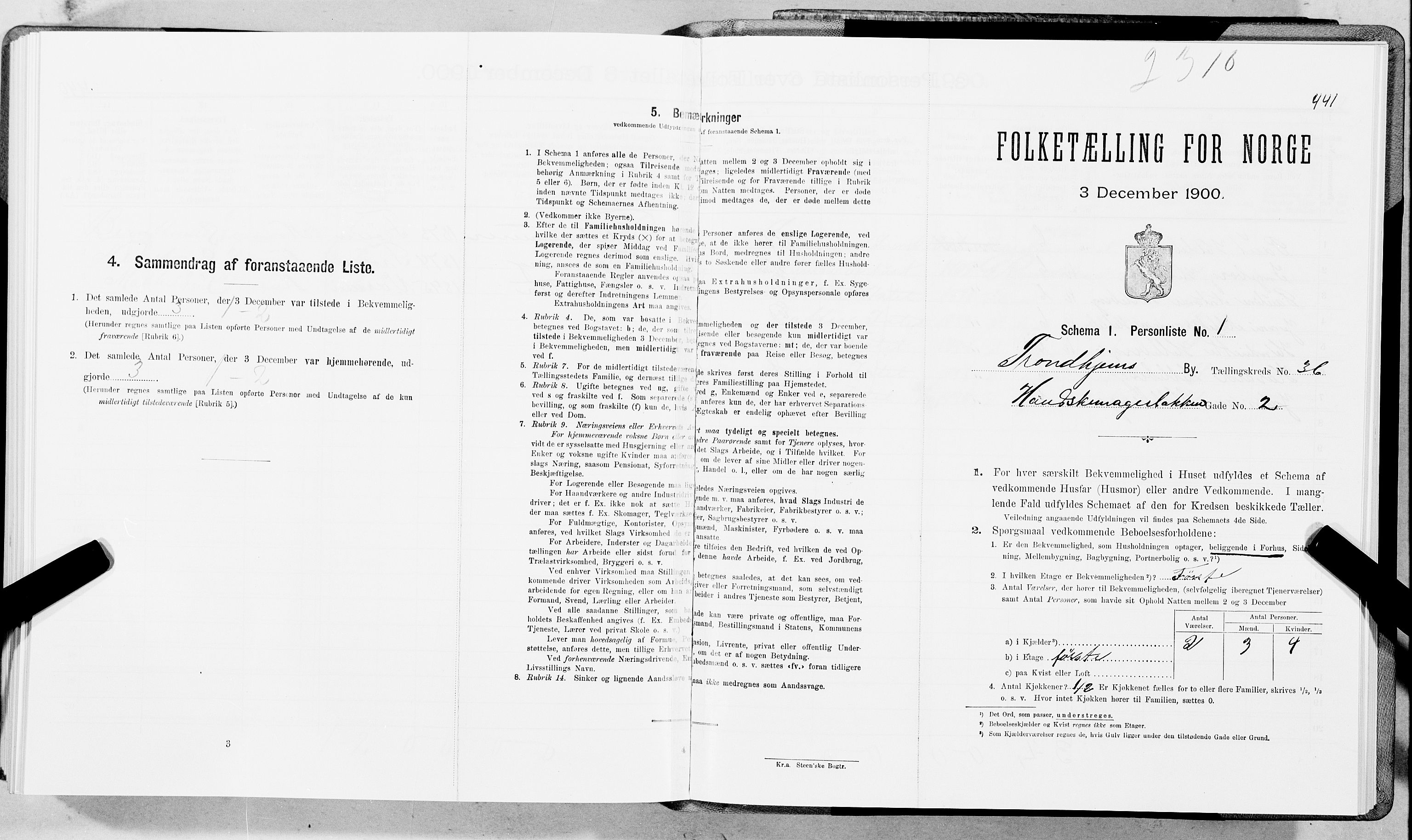 SAT, Folketelling 1900 for 1601 Trondheim kjøpstad, 1900, s. 6208