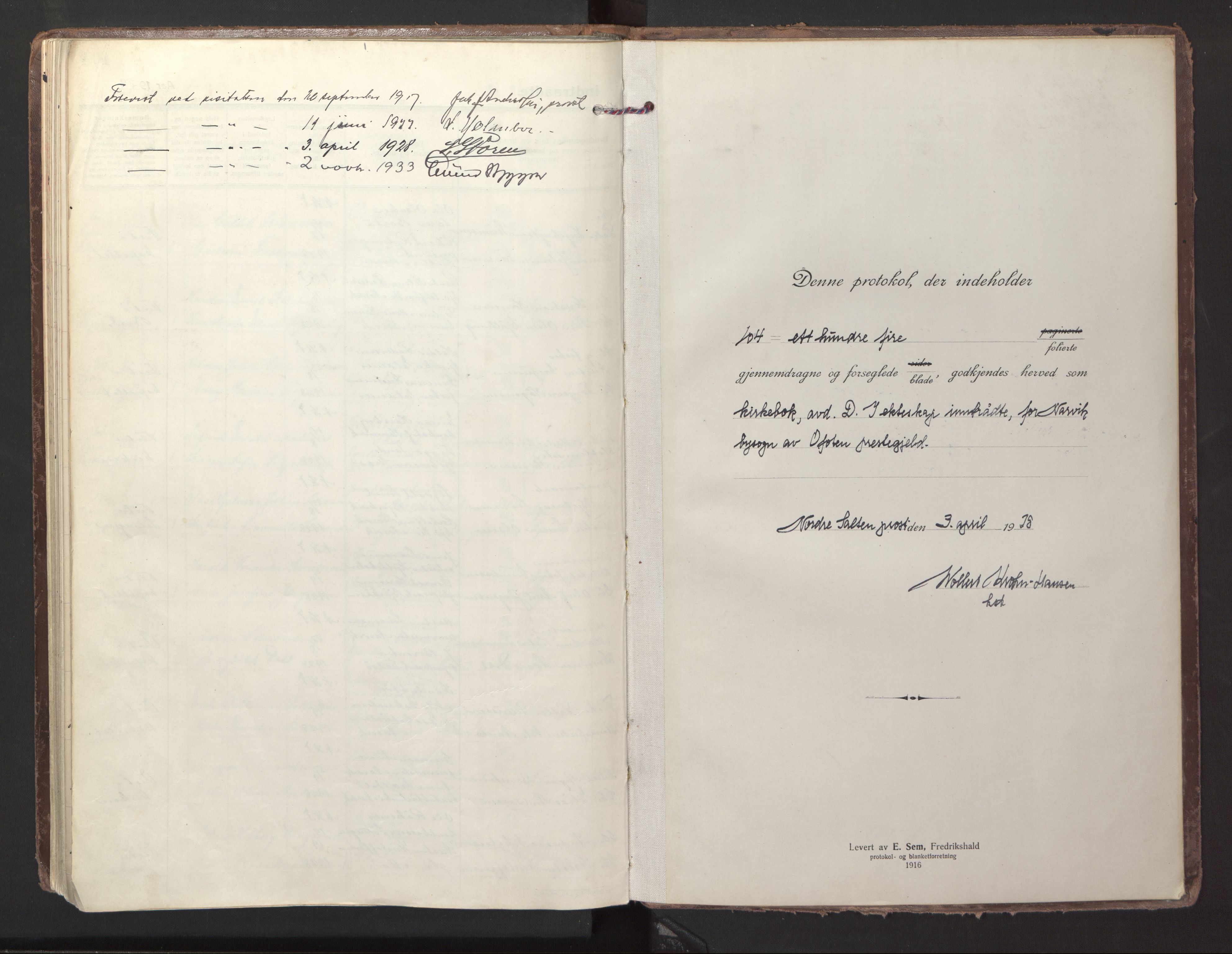 Ministerialprotokoller, klokkerbøker og fødselsregistre - Nordland, SAT/A-1459/871/L1002: Ministerialbok nr. 871A18, 1917-1926
