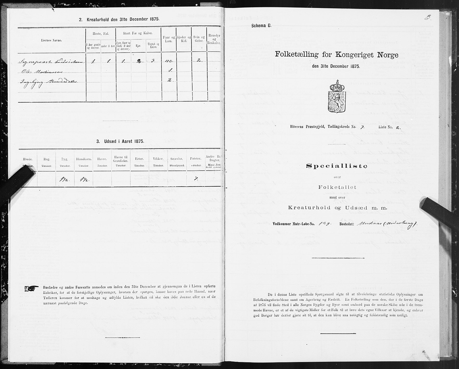 SAT, Folketelling 1875 for 1617P Hitra prestegjeld, 1875, s. 4003