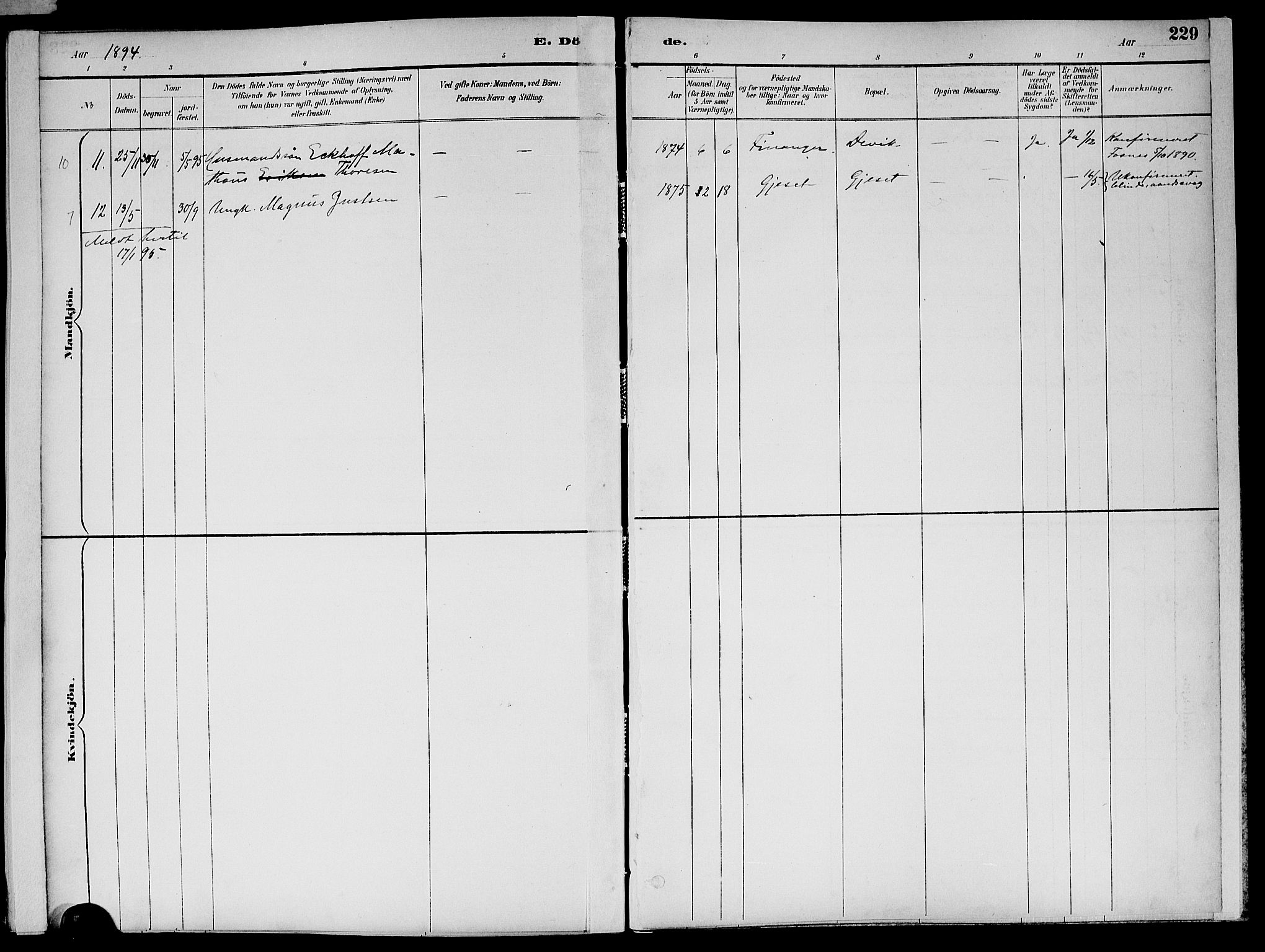 Ministerialprotokoller, klokkerbøker og fødselsregistre - Nord-Trøndelag, SAT/A-1458/773/L0617: Ministerialbok nr. 773A08, 1887-1910, s. 229
