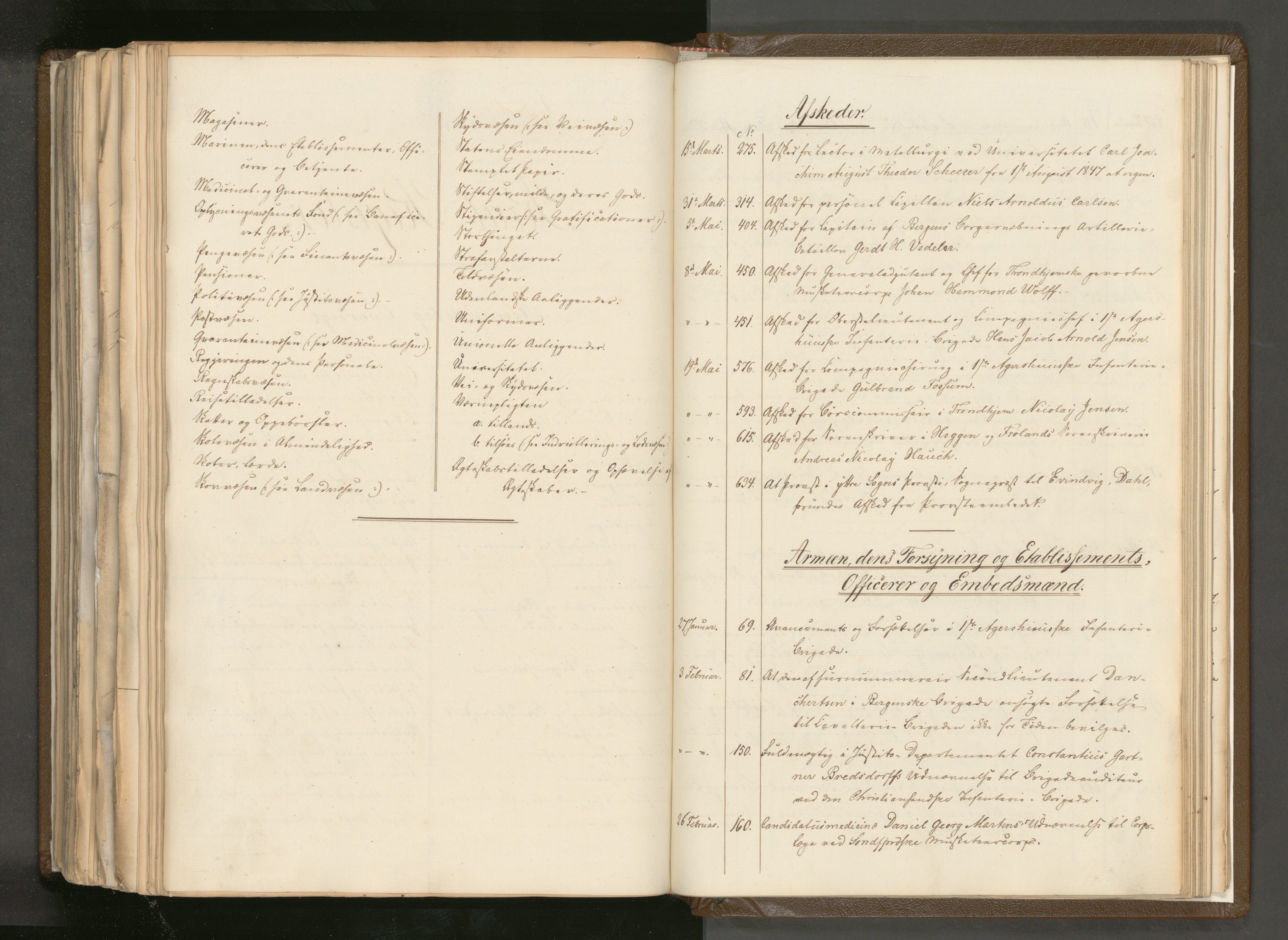 Statsrådssekretariatet, AV/RA-S-1001/A/Ab/L0065: Kgl. res. nr. 1-723, 1. halvår, 1847