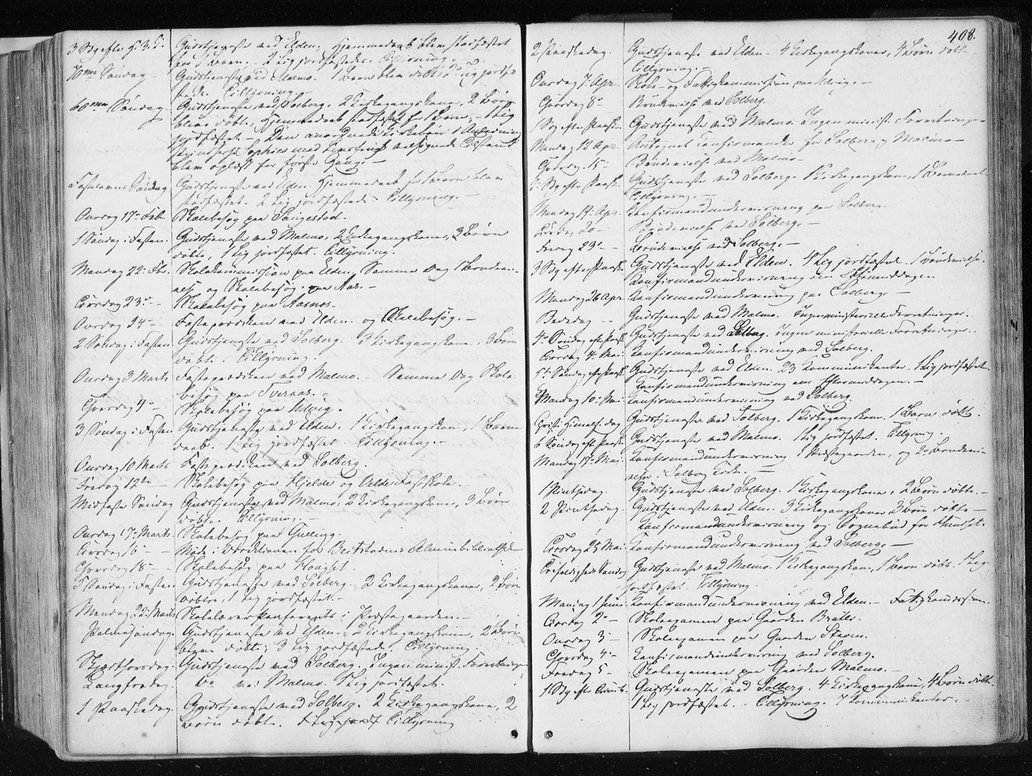 Ministerialprotokoller, klokkerbøker og fødselsregistre - Nord-Trøndelag, AV/SAT-A-1458/741/L0393: Ministerialbok nr. 741A07, 1849-1863, s. 408