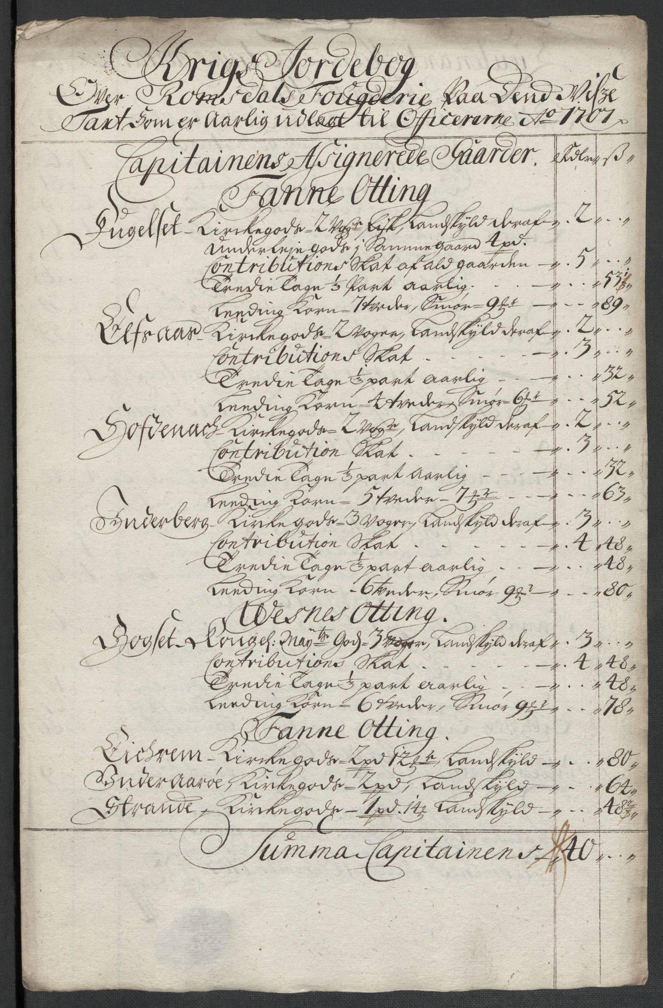 Rentekammeret inntil 1814, Reviderte regnskaper, Fogderegnskap, RA/EA-4092/R55/L3658: Fogderegnskap Romsdal, 1707-1708, s. 124