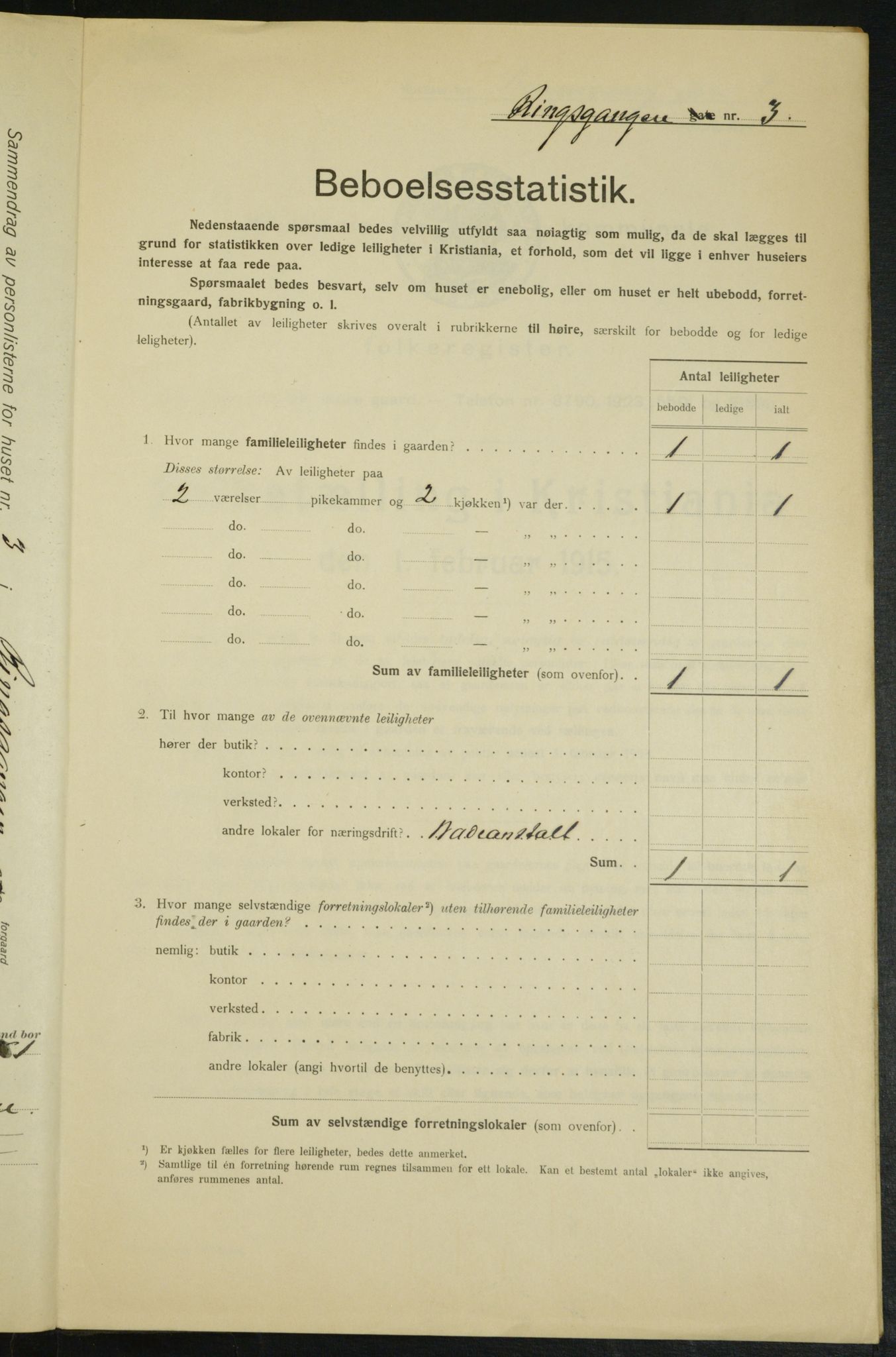 OBA, Kommunal folketelling 1.2.1915 for Kristiania, 1915, s. 82903