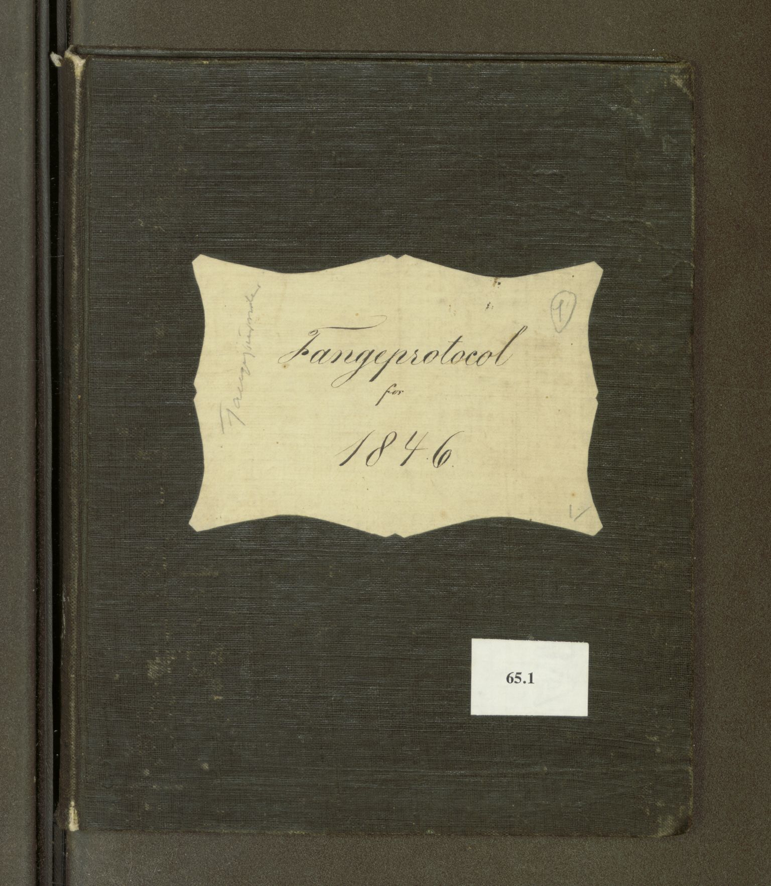 Trondheim tukthus, AV/SAT-A-4619/05/65/L0001: 65. 1 Fangeprotokoll, 1846