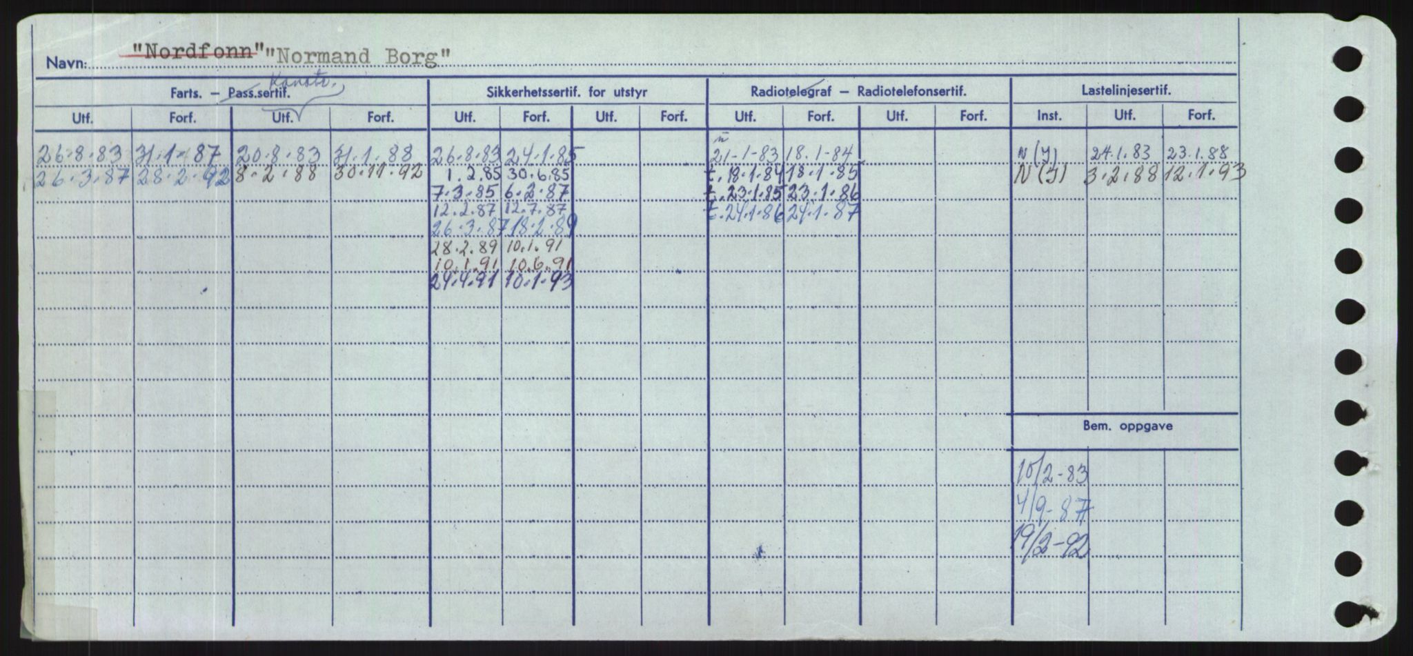 Sjøfartsdirektoratet med forløpere, Skipsmålingen, RA/S-1627/H/Hd/L0027: Fartøy, Norhop-Nør, s. 48