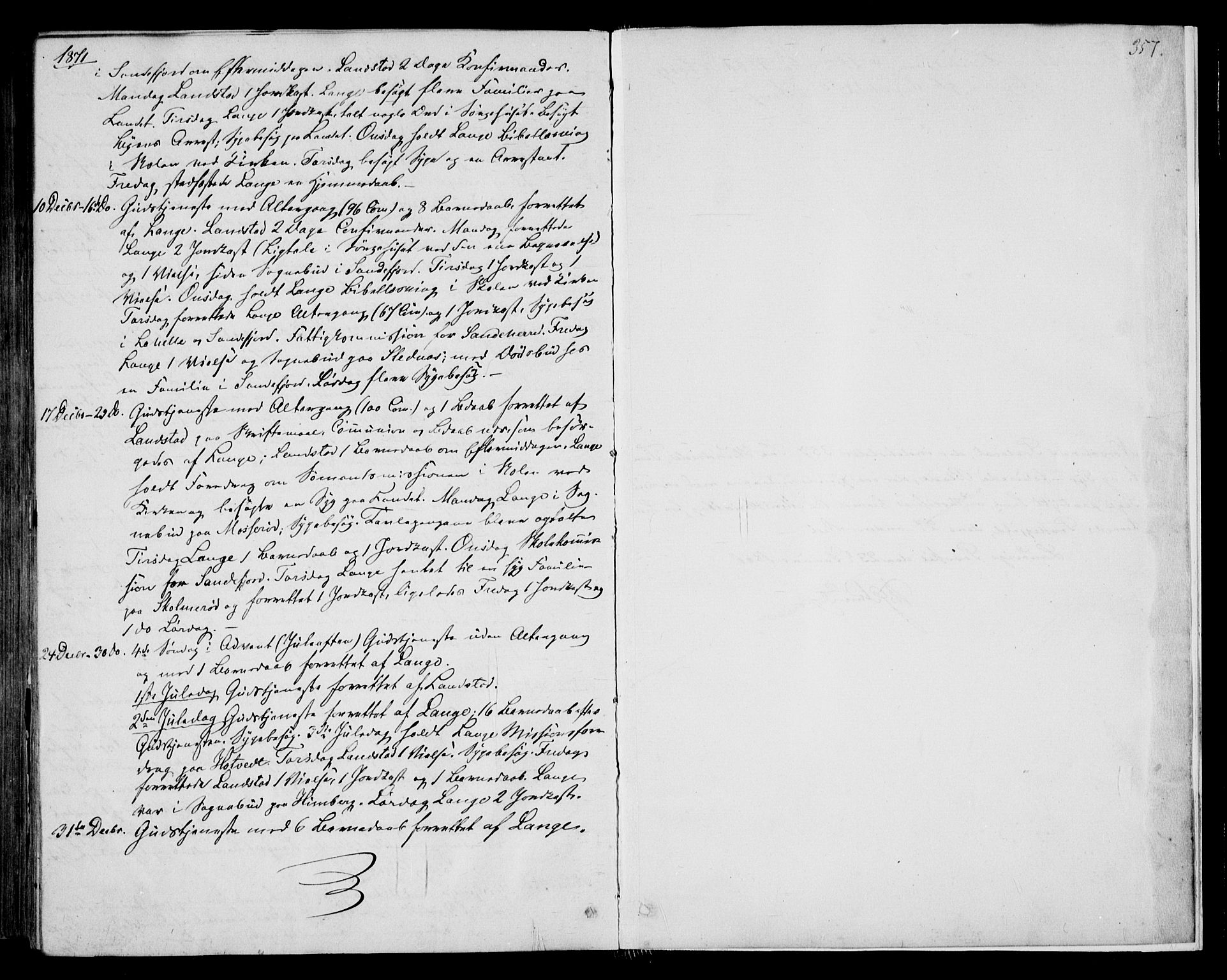 Sandar kirkebøker, AV/SAKO-A-243/F/Fa/L0009: Ministerialbok nr. 9, 1862-1871, s. 357