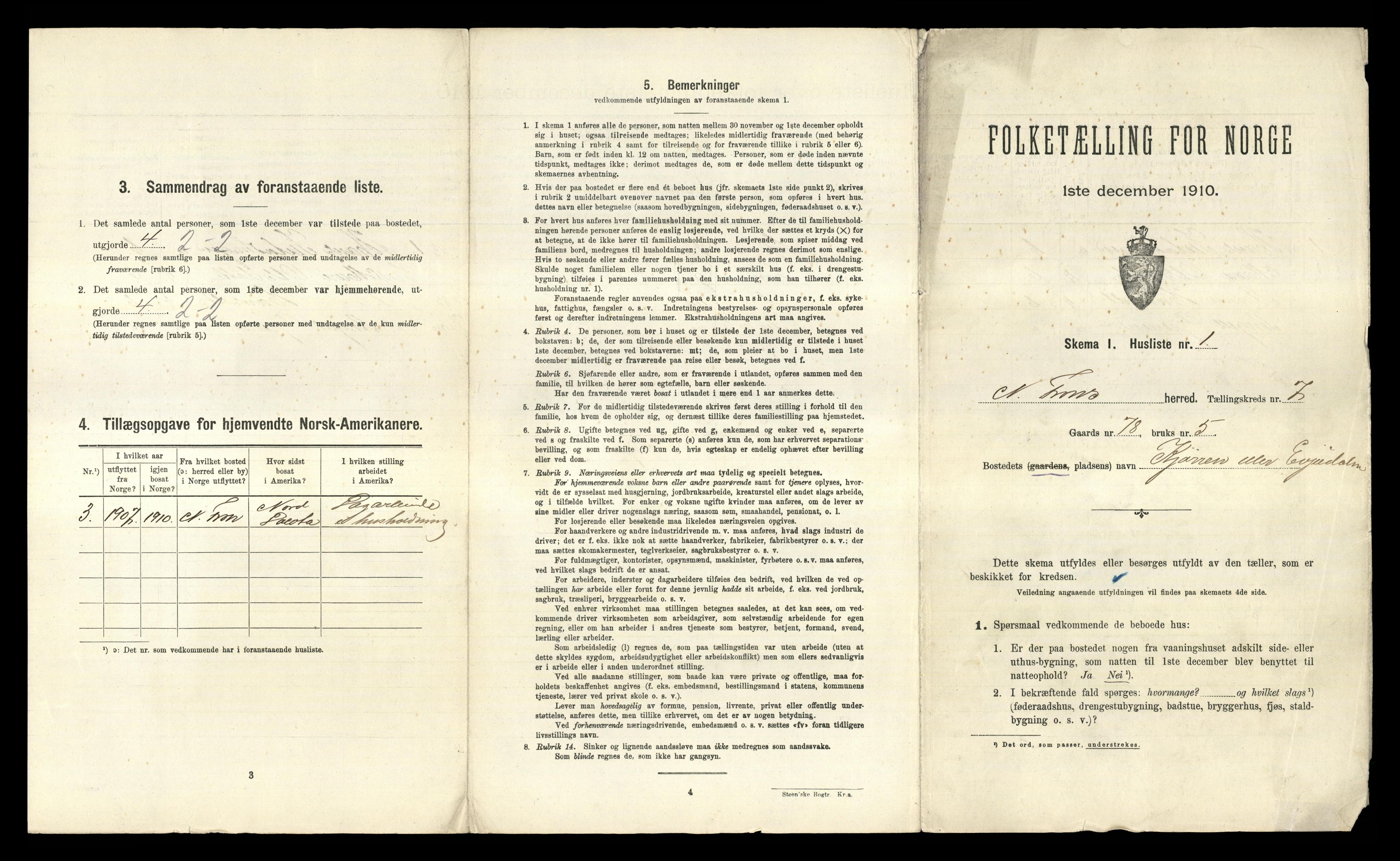 RA, Folketelling 1910 for 0518 Nord-Fron herred, 1910, s. 786