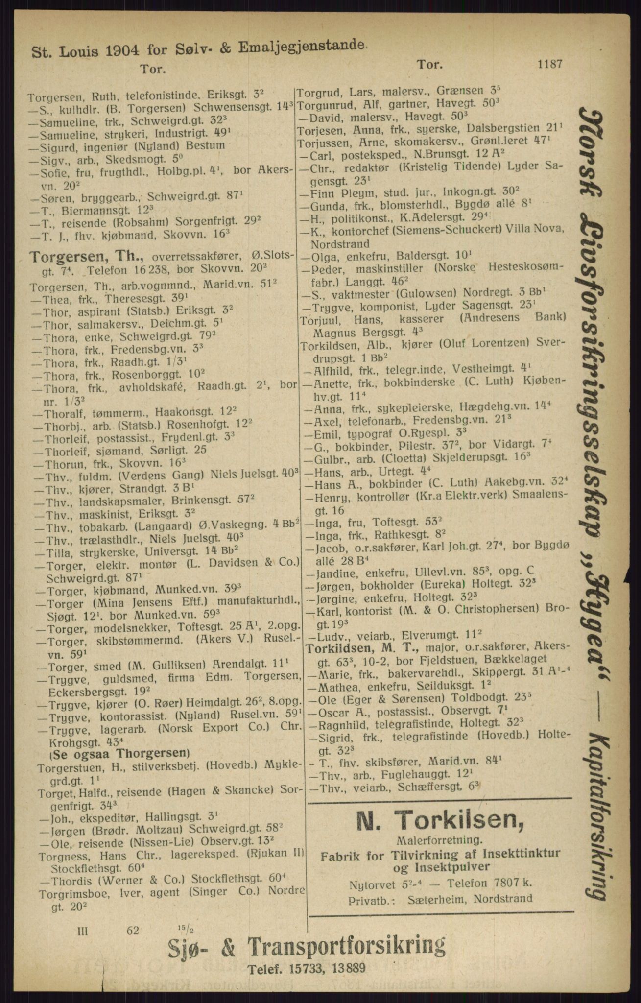 Kristiania/Oslo adressebok, PUBL/-, 1916, s. 1187
