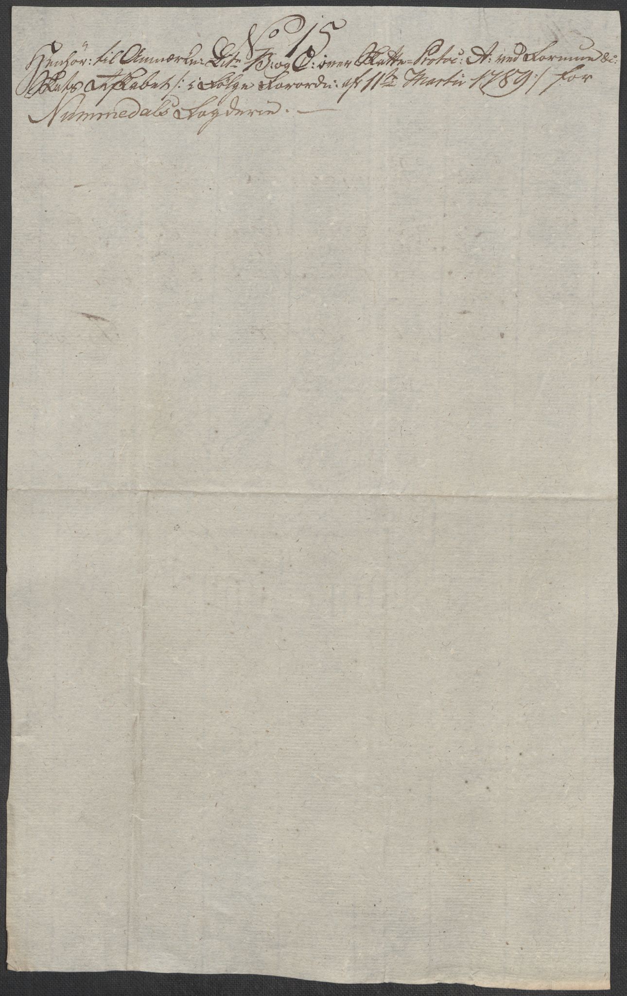 Rentekammeret inntil 1814, Reviderte regnskaper, Mindre regnskaper, RA/EA-4068/Rf/Rfe/L0025: Moss, Onsøy, Tune og Veme fogderi. Namdal fogderi, 1789, s. 184