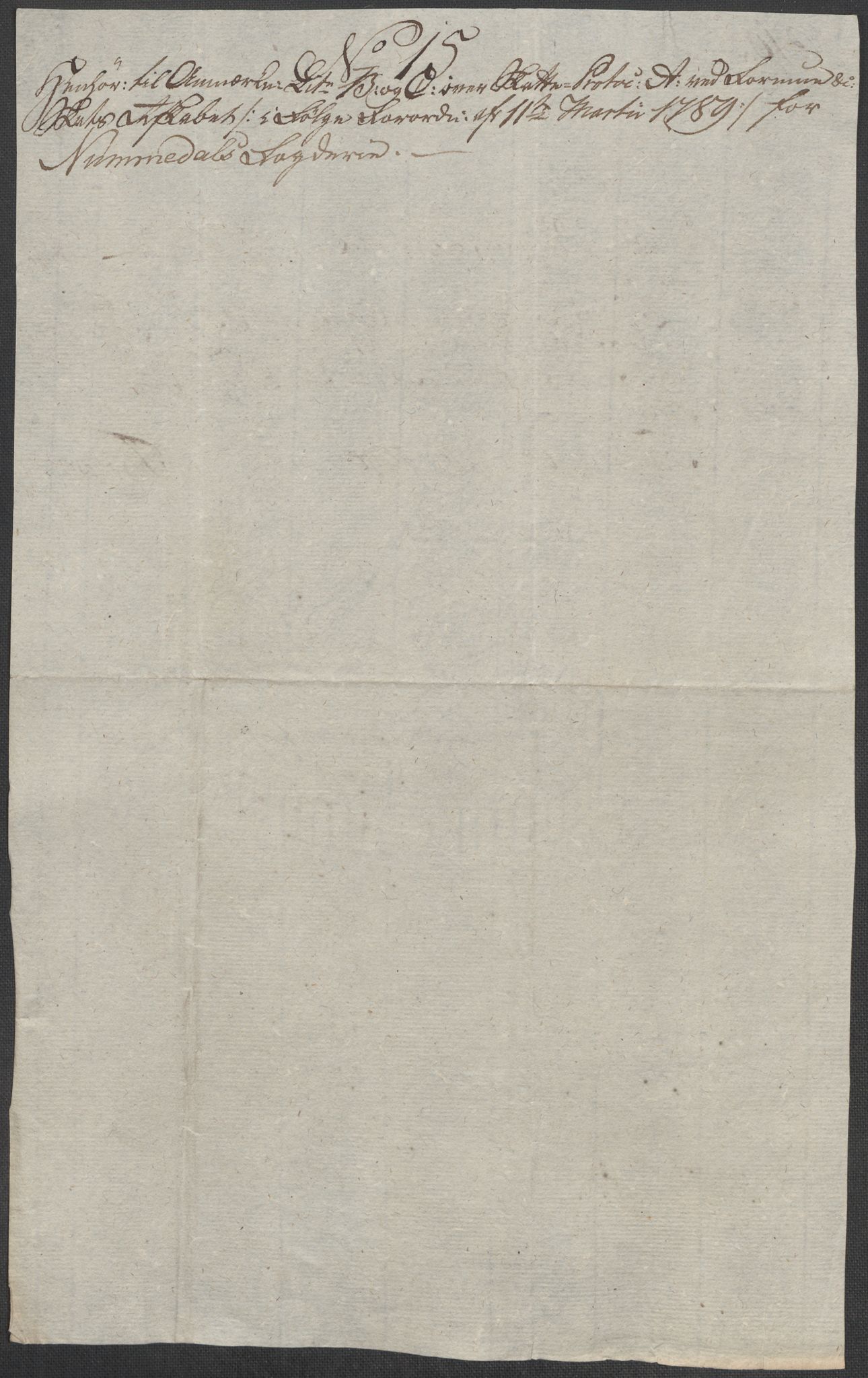 Rentekammeret inntil 1814, Reviderte regnskaper, Mindre regnskaper, AV/RA-EA-4068/Rf/Rfe/L0025: Moss, Onsøy, Tune og Veme fogderi. Namdal fogderi, 1789, s. 184