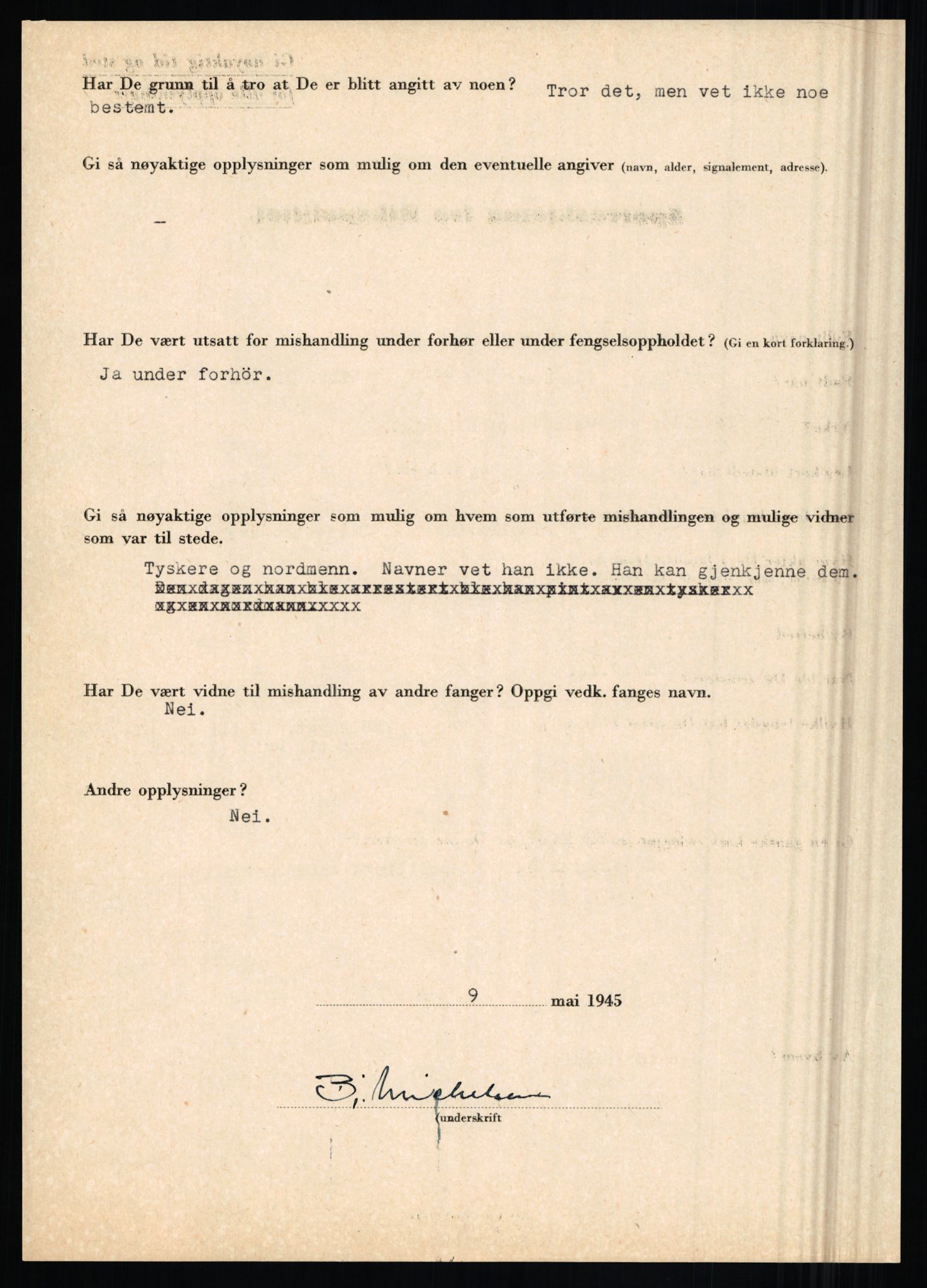 Rikspolitisjefen, AV/RA-S-1560/L/L0011: Lucassen, Oscar Fredrik - Moen, Olav, 1940-1945, s. 893