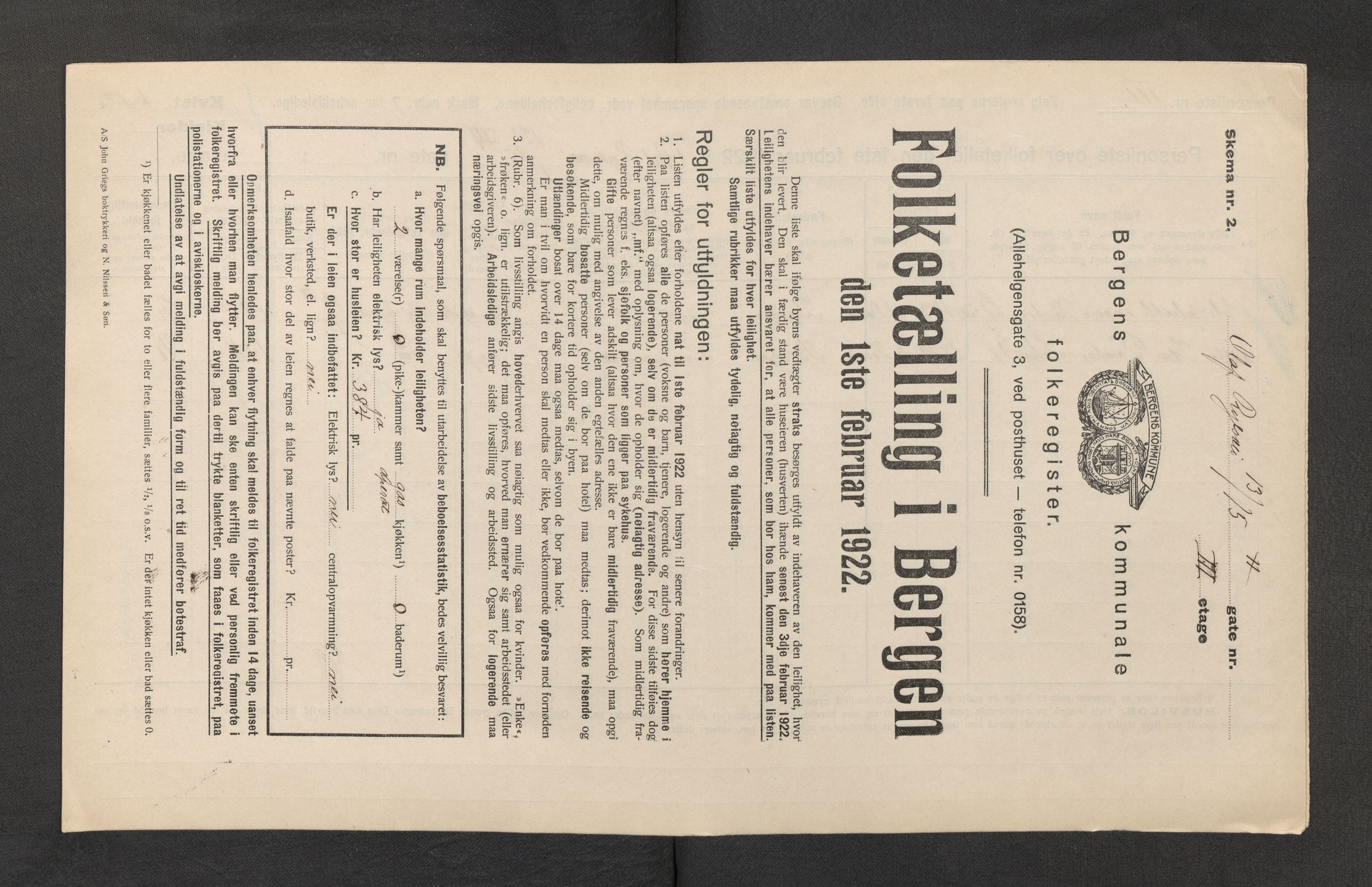 SAB, Kommunal folketelling 1922 for Bergen kjøpstad, 1922, s. 30228