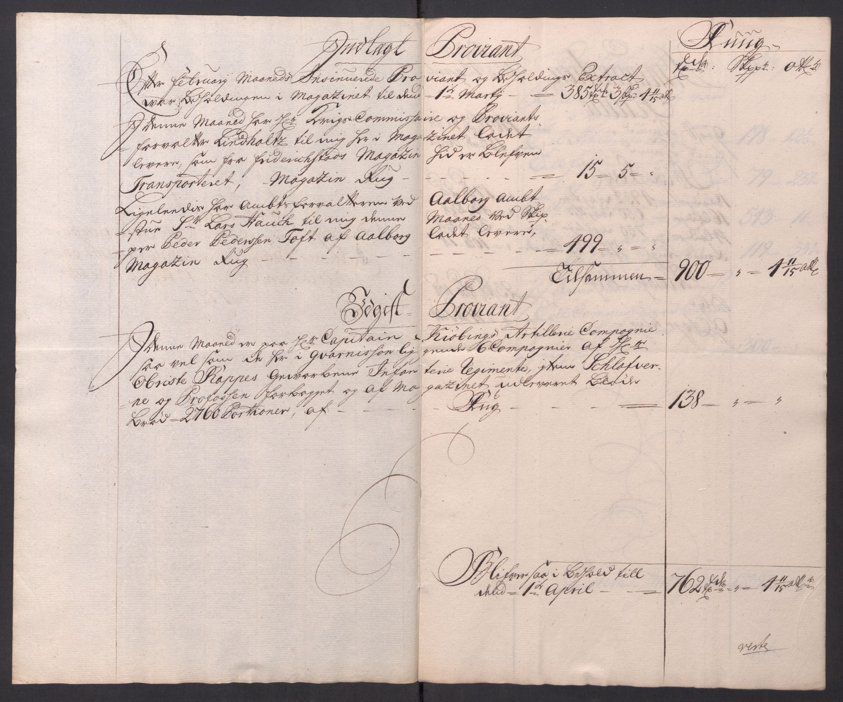 Kommanderende general (KG I) med Det norske krigsdirektorium, RA/EA-5419/D/L0154: Fredriksten festning: Brev, inventarfortegnelser og regnskapsekstrakter, 1730-1739, s. 384