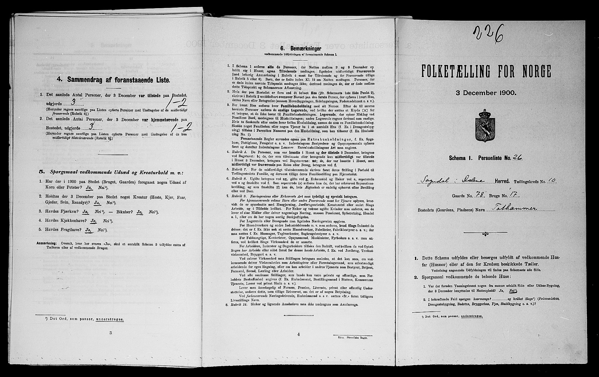 SAST, Folketelling 1900 for 1111 Sokndal herred, 1900, s. 755