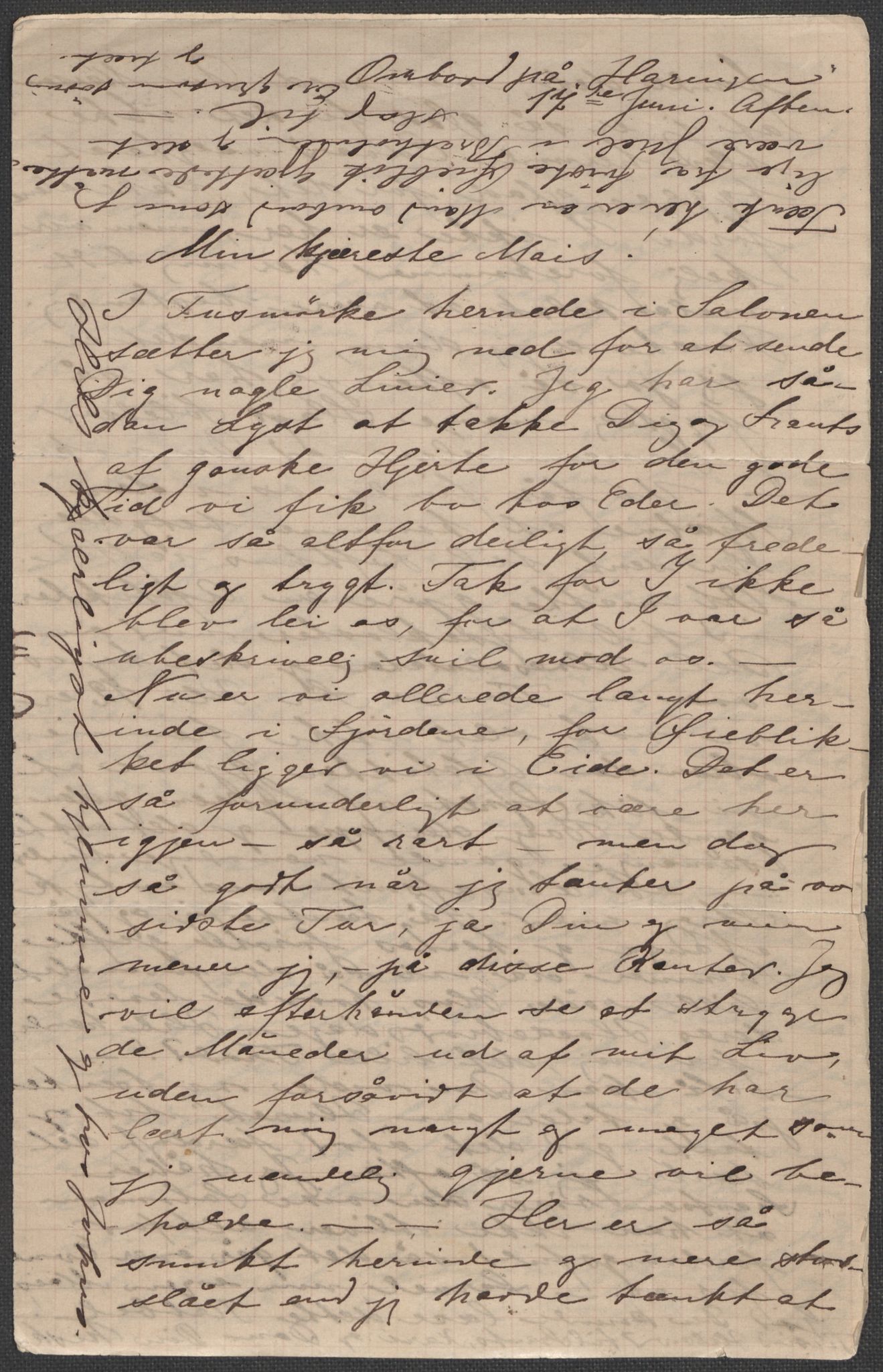 Beyer, Frants, RA/PA-0132/F/L0001: Brev fra Edvard Grieg til Frantz Beyer og "En del optegnelser som kan tjene til kommentar til brevene" av Marie Beyer, 1872-1907, s. 125