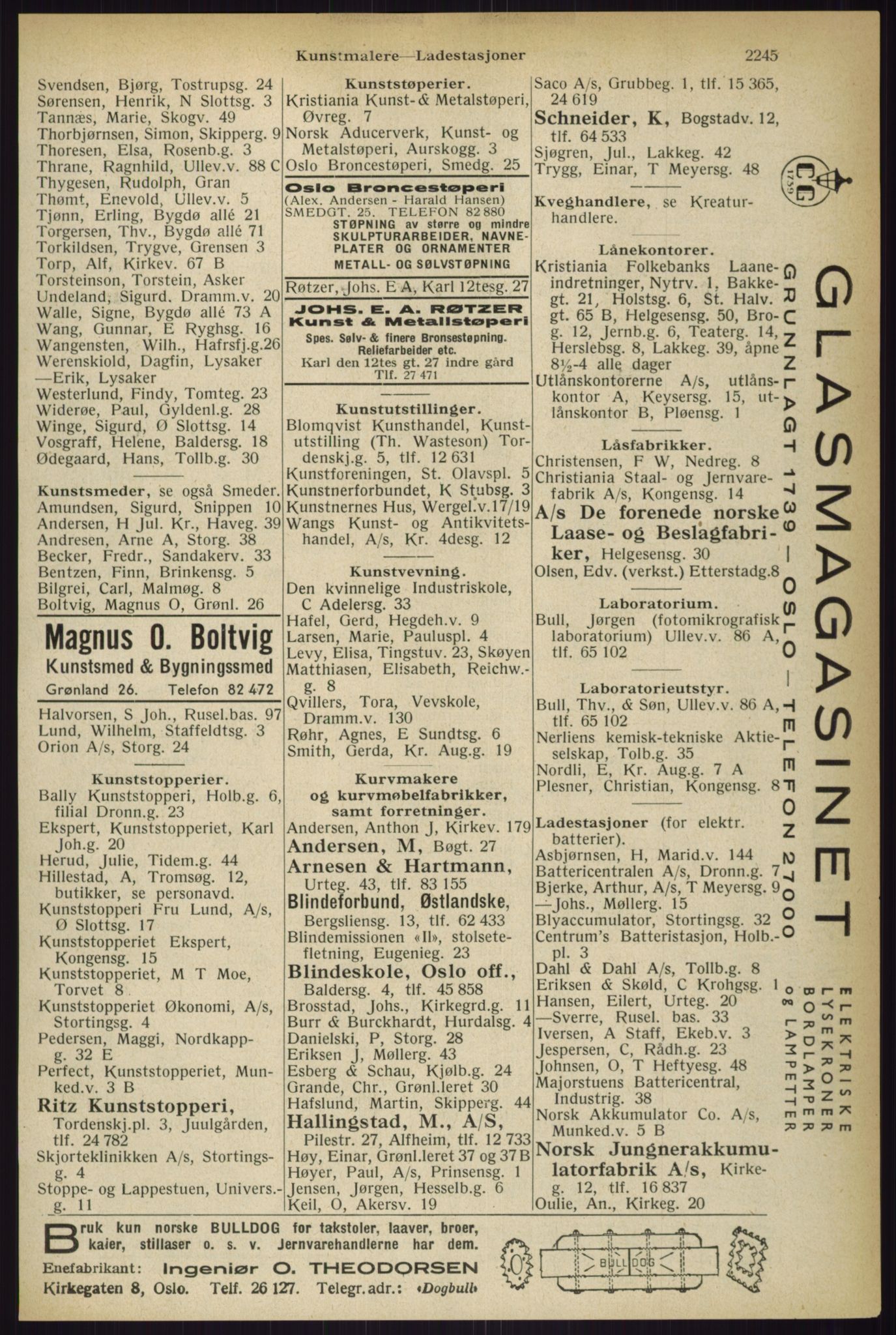 Kristiania/Oslo adressebok, PUBL/-, 1933, s. 2245