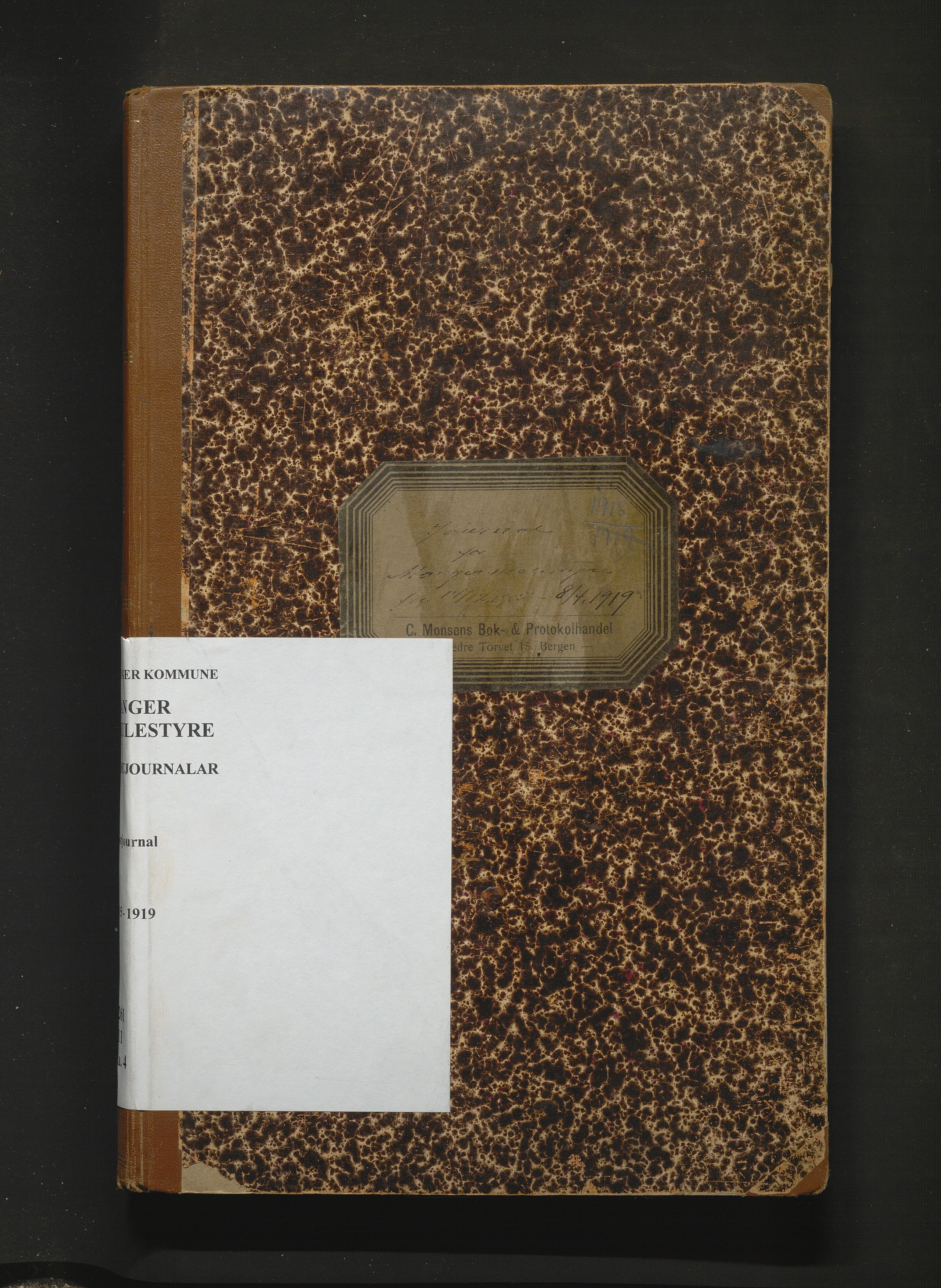 Manger kommune. Skulestyret, IKAH/1261-211/C/Ca/L0004: Journal for Manger skulestyre , 1915-1919