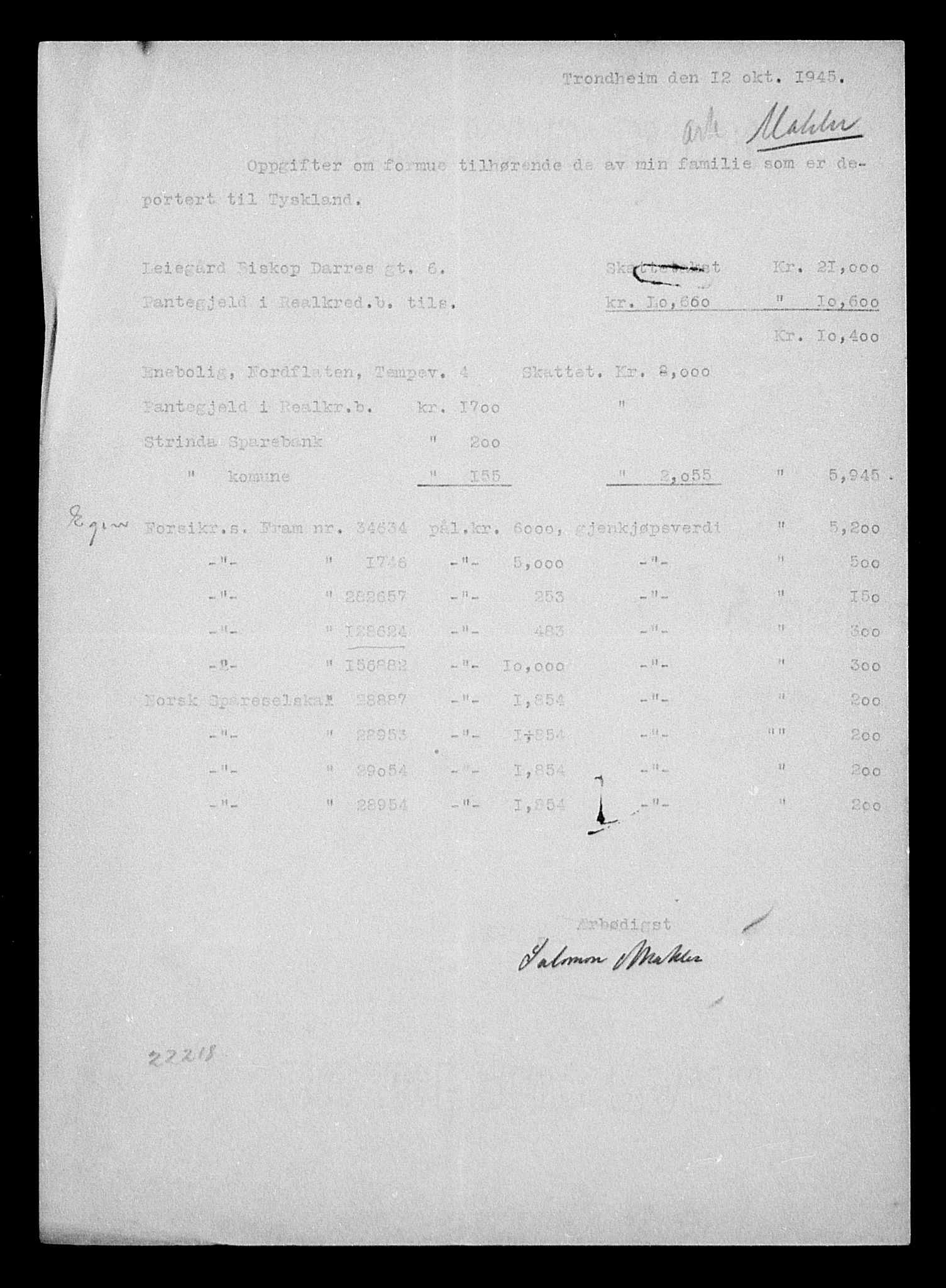 Justisdepartementet, Tilbakeføringskontoret for inndratte formuer, AV/RA-S-1564/H/Hc/Hca/L0903: --, 1945-1947, s. 503