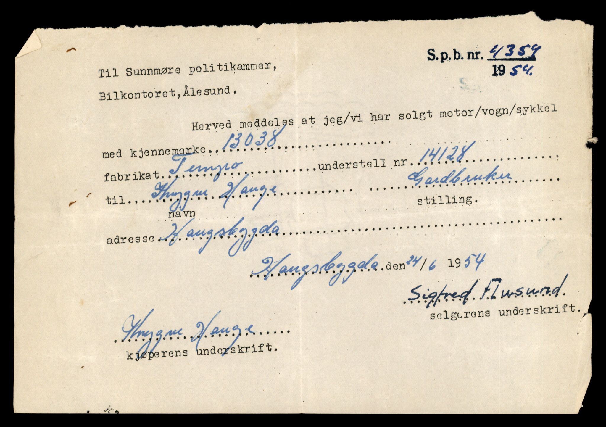 Møre og Romsdal vegkontor - Ålesund trafikkstasjon, AV/SAT-A-4099/F/Fe/L0037: Registreringskort for kjøretøy T 13031 - T 13179, 1927-1998, s. 173