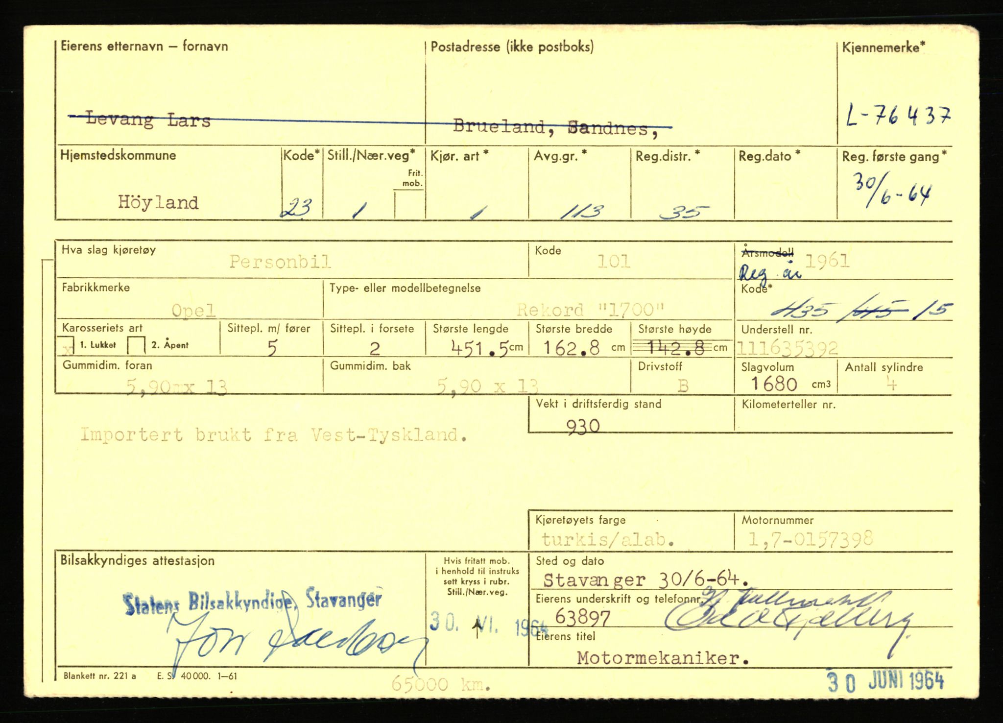 Stavanger trafikkstasjon, AV/SAST-A-101942/0/F/L0068: L-75000 - L-76799, 1930-1971, s. 1745