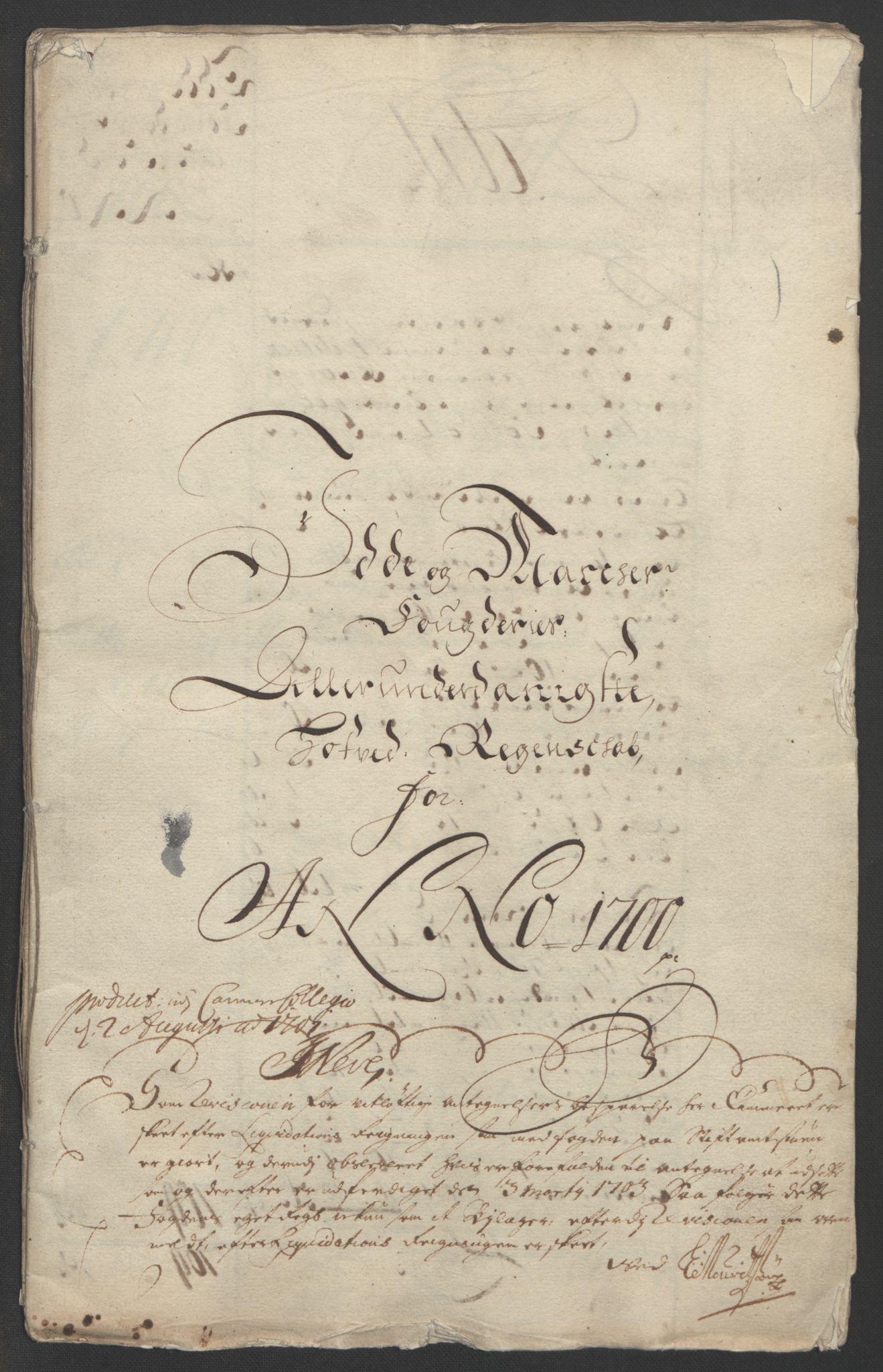 Rentekammeret inntil 1814, Reviderte regnskaper, Fogderegnskap, AV/RA-EA-4092/R01/L0015: Fogderegnskap Idd og Marker, 1700-1701, s. 3