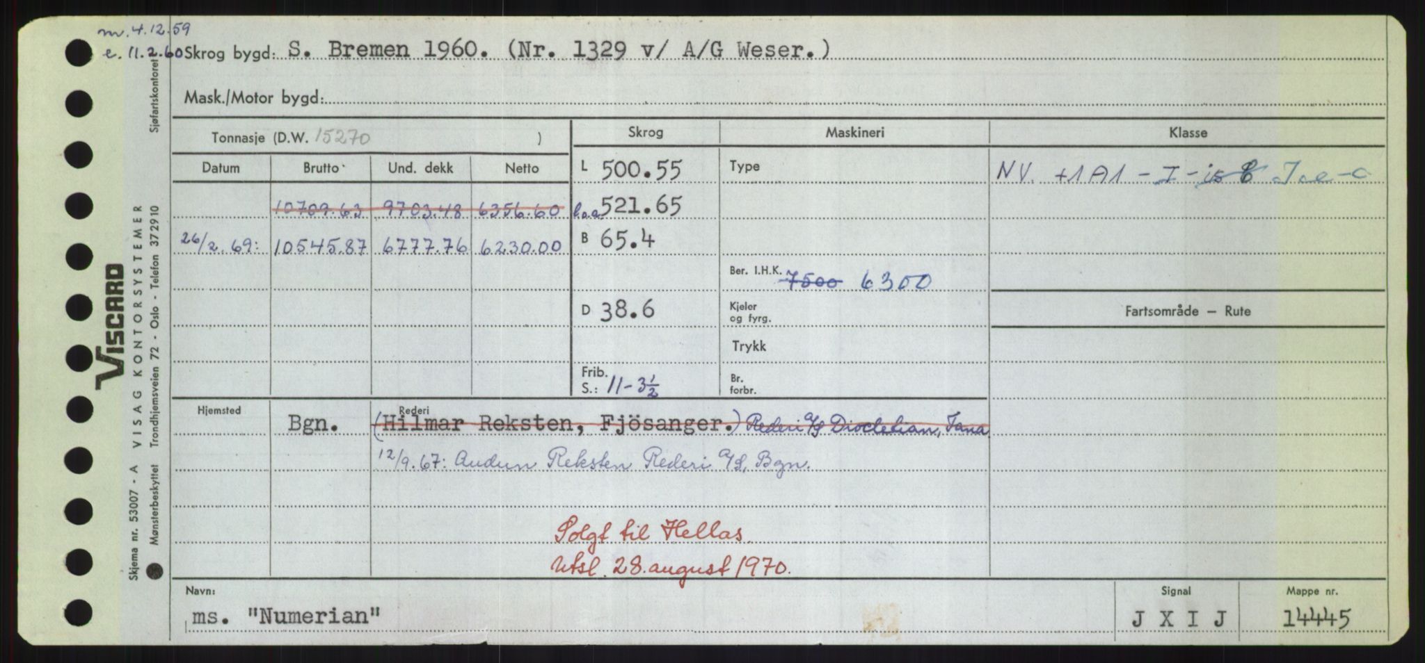 Sjøfartsdirektoratet med forløpere, Skipsmålingen, RA/S-1627/H/Hd/L0027: Fartøy, Norhop-Nør, s. 309