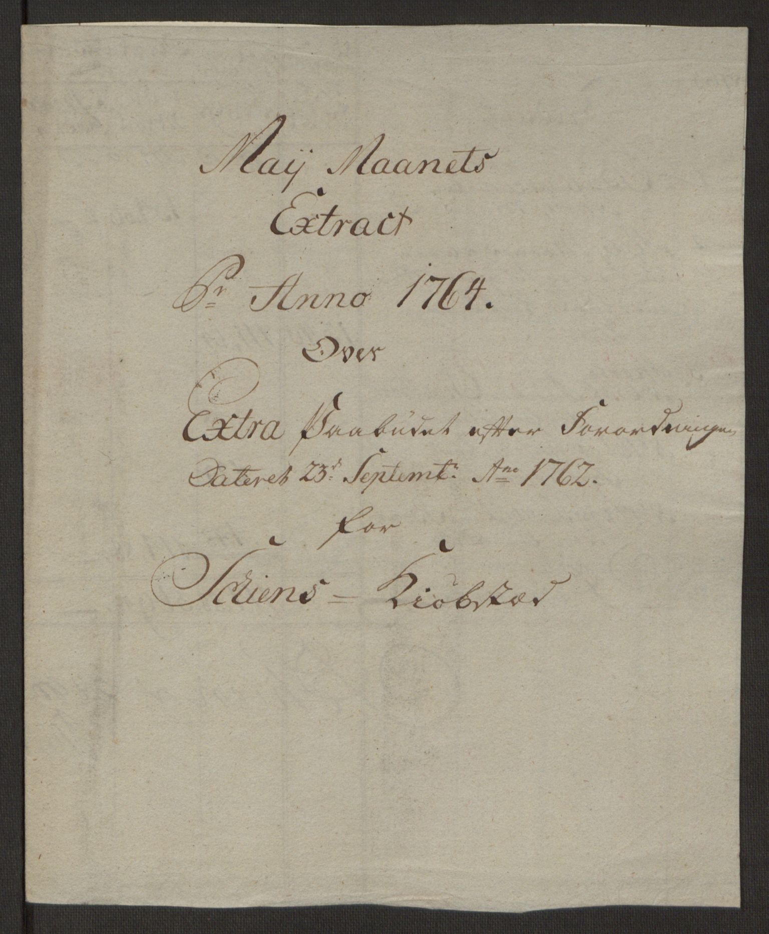 Rentekammeret inntil 1814, Reviderte regnskaper, Byregnskaper, RA/EA-4066/R/Rj/L0198/0001: [J4] Kontribusjonsregnskap / Ekstraskatt, 1762-1768, s. 286