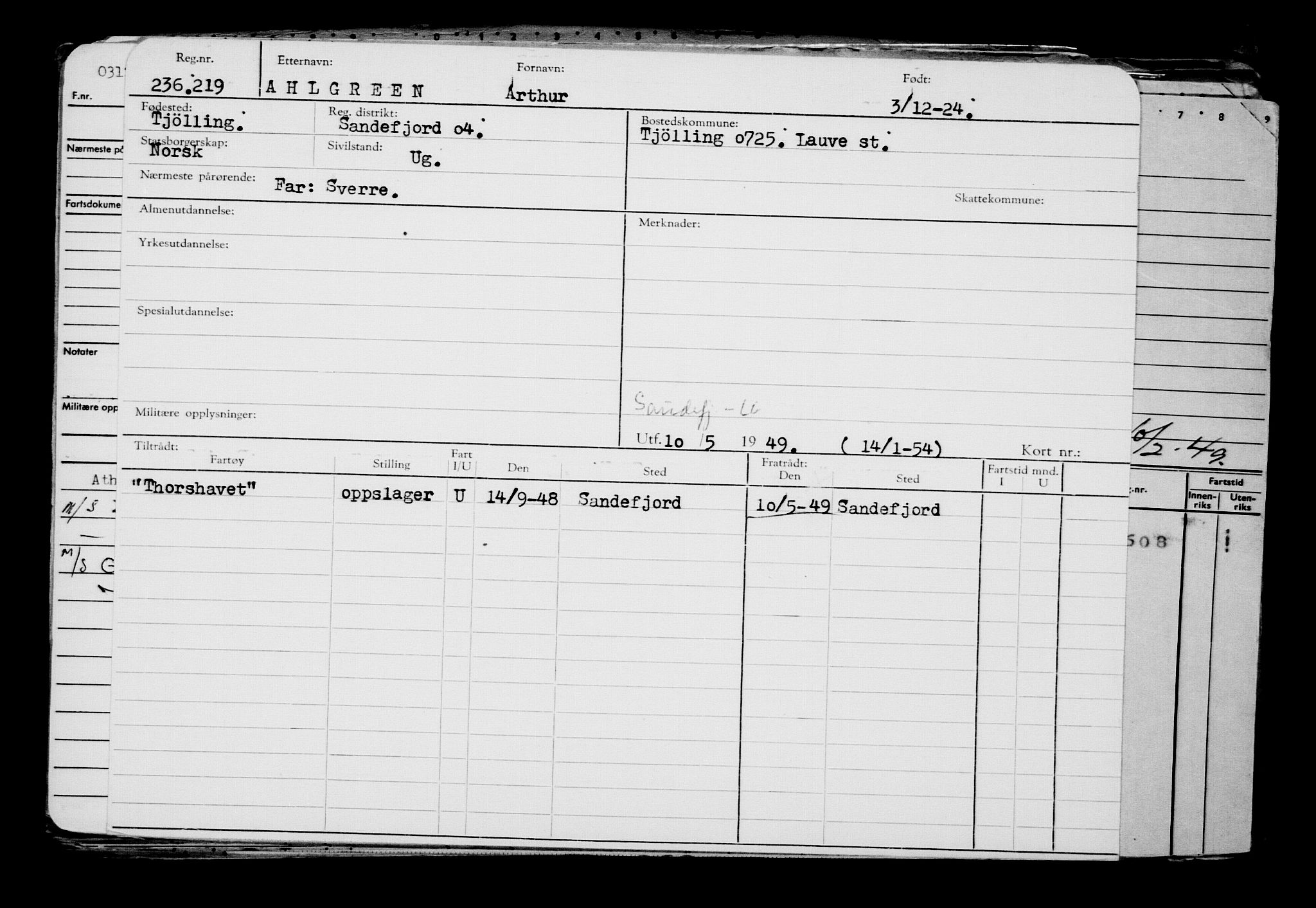 Direktoratet for sjømenn, AV/RA-S-3545/G/Gb/L0238: Hovedkort, 1924, s. 536