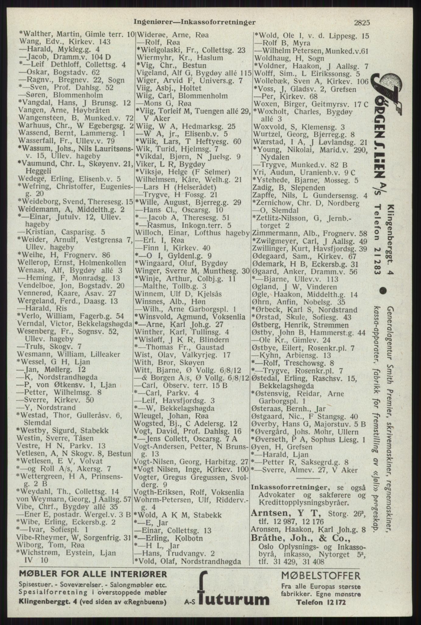 Kristiania/Oslo adressebok, PUBL/-, 1941, s. 2825