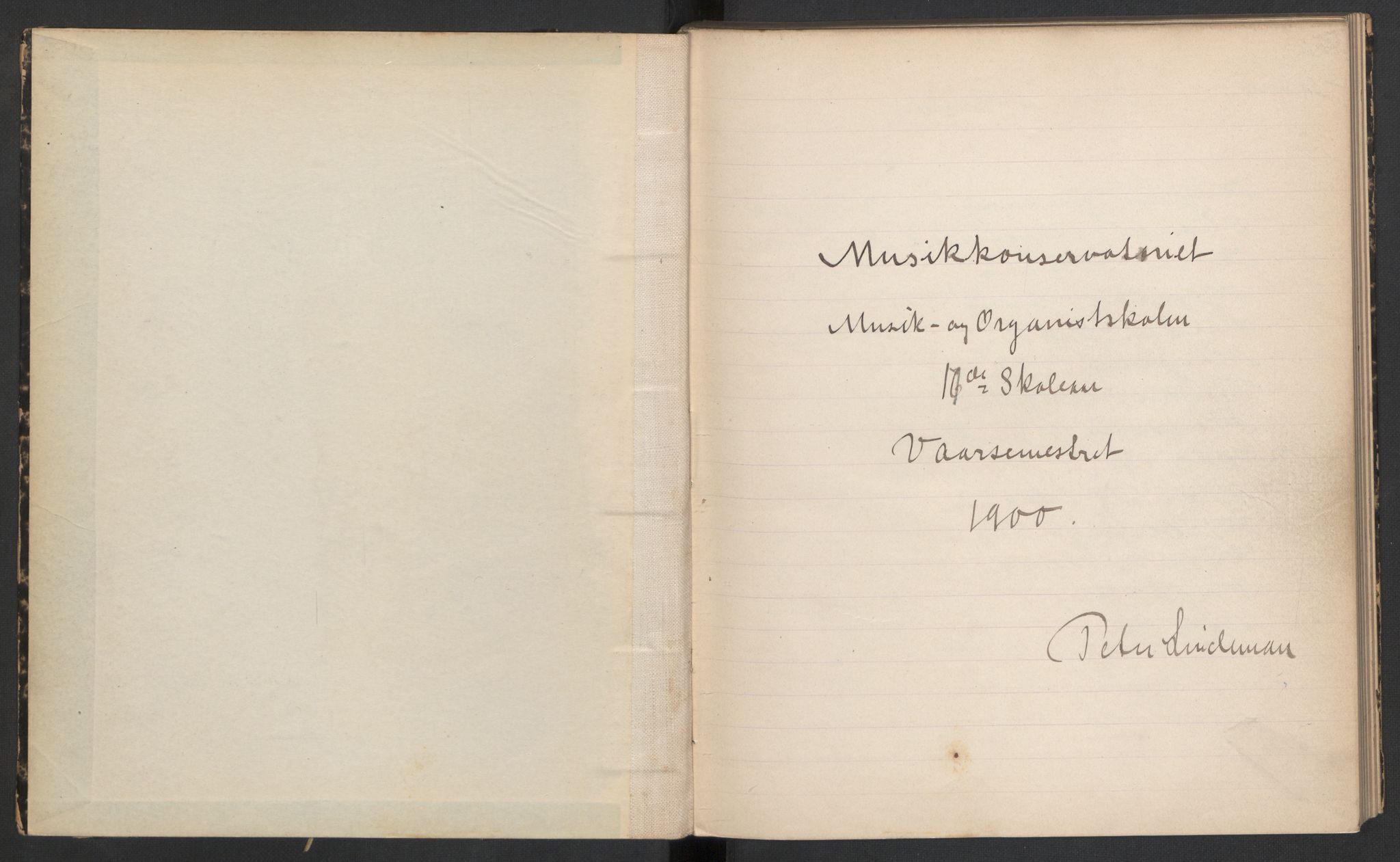 Musikkonservatoriet i Oslo, AV/RA-PA-1761/F/Fa/L0002/0006: Oversikt over lærere, elever, m.m. / Musikkonservatoriet i Oslo - Vårsemesteret, 1900