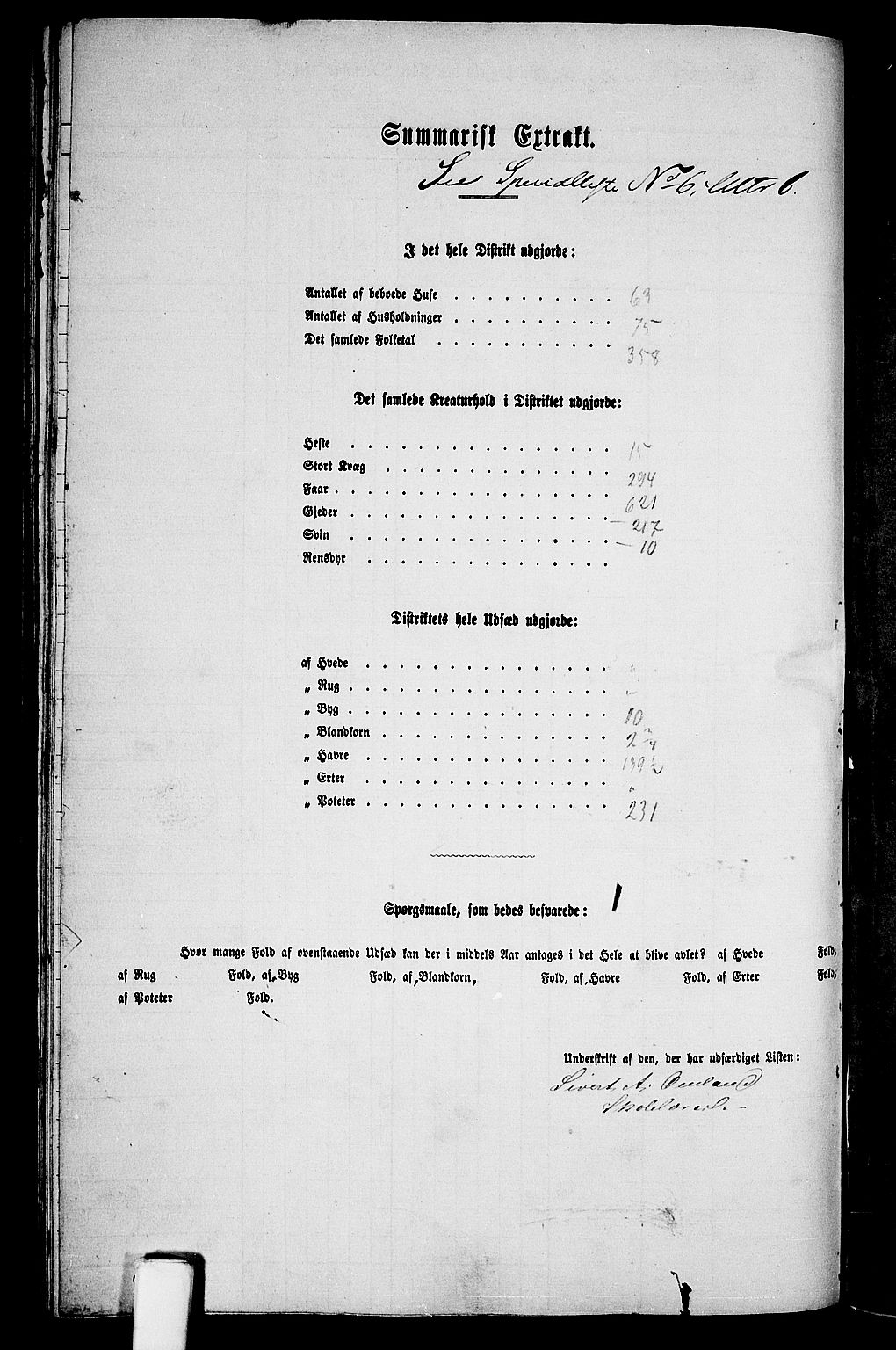 RA, Folketelling 1865 for 1037P Kvinesdal prestegjeld, 1865, s. 152
