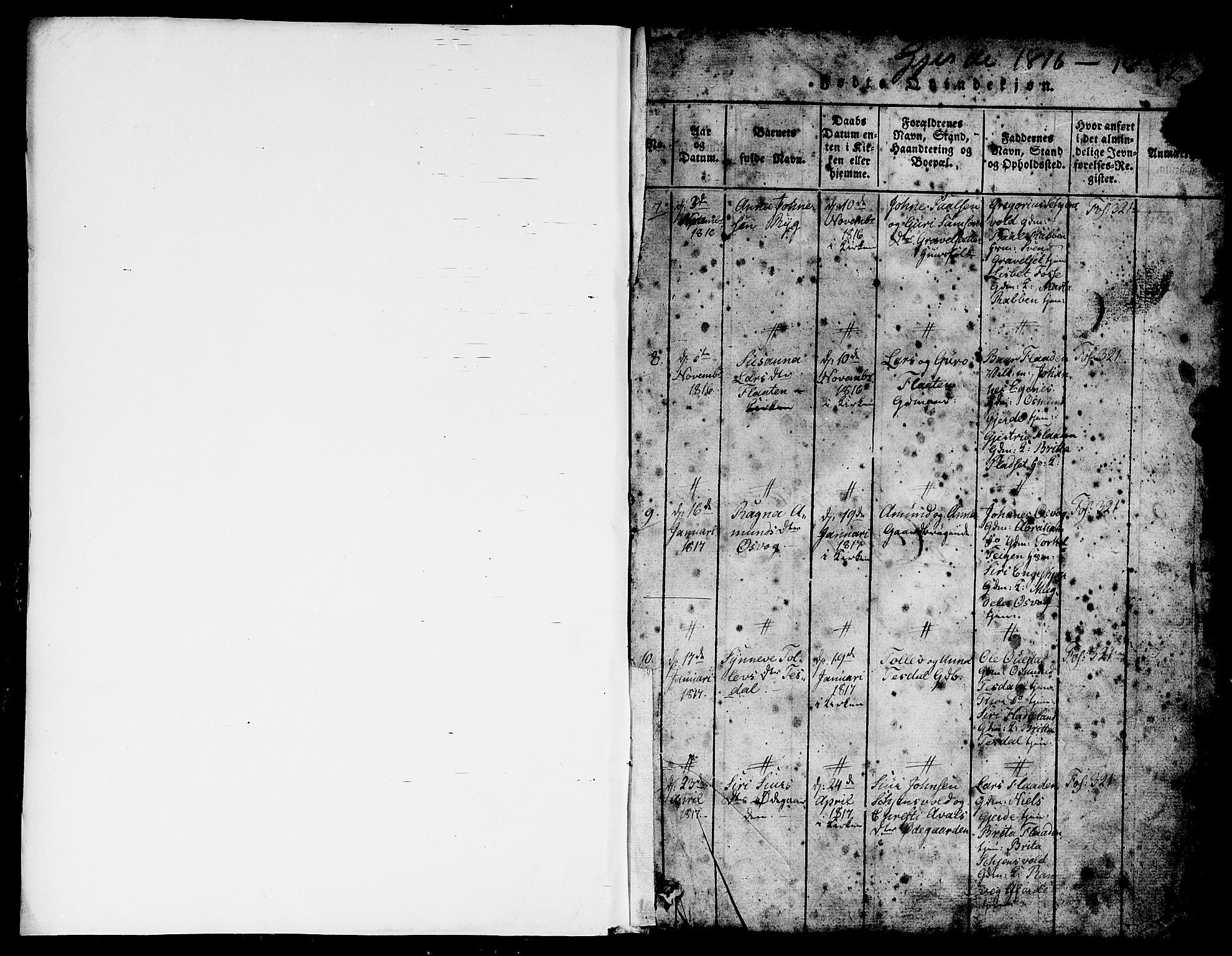 Etne sokneprestembete, AV/SAB-A-75001/H/Hab: Klokkerbok nr. B 1, 1815-1850, s. 2