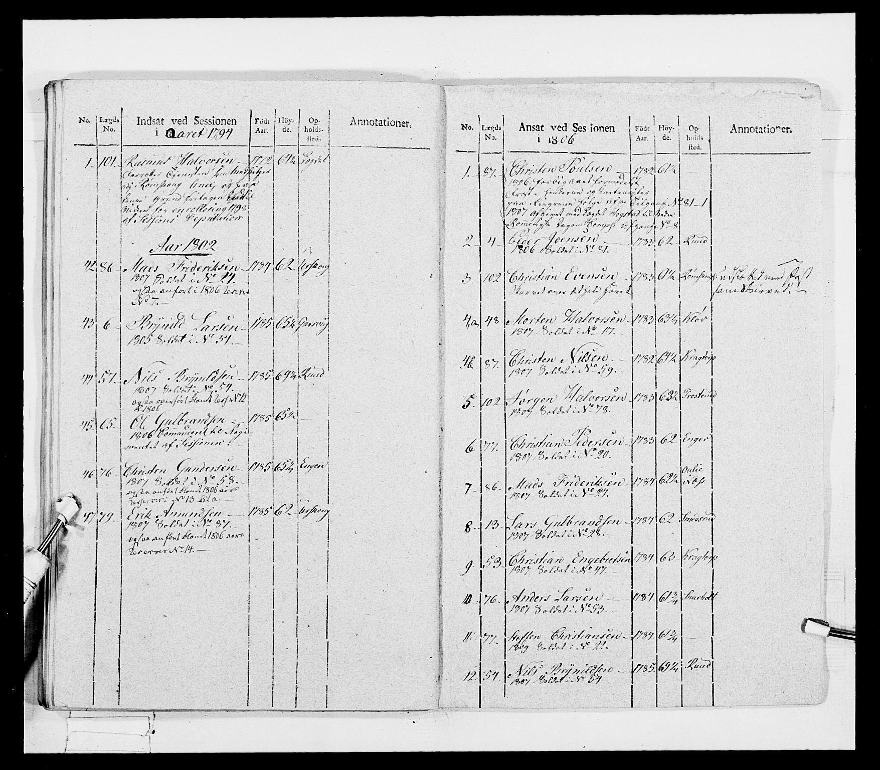 Generalitets- og kommissariatskollegiet, Det kongelige norske kommissariatskollegium, AV/RA-EA-5420/E/Eh/L0033: Nordafjelske gevorbne infanteriregiment, 1810, s. 206