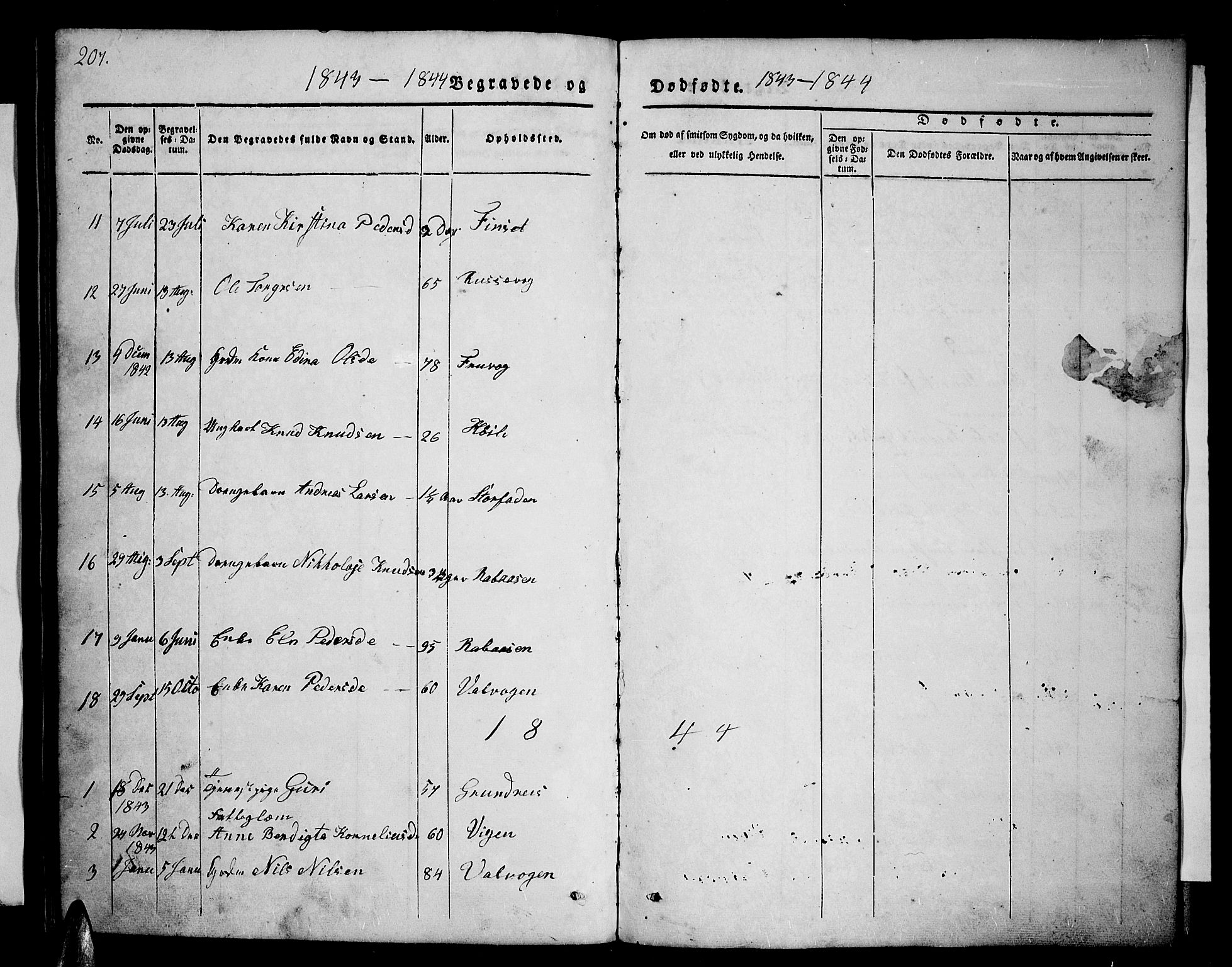 Tranøy sokneprestkontor, SATØ/S-1313/I/Ia/Iab/L0001klokker: Klokkerbok nr. 1, 1835-1853, s. 207