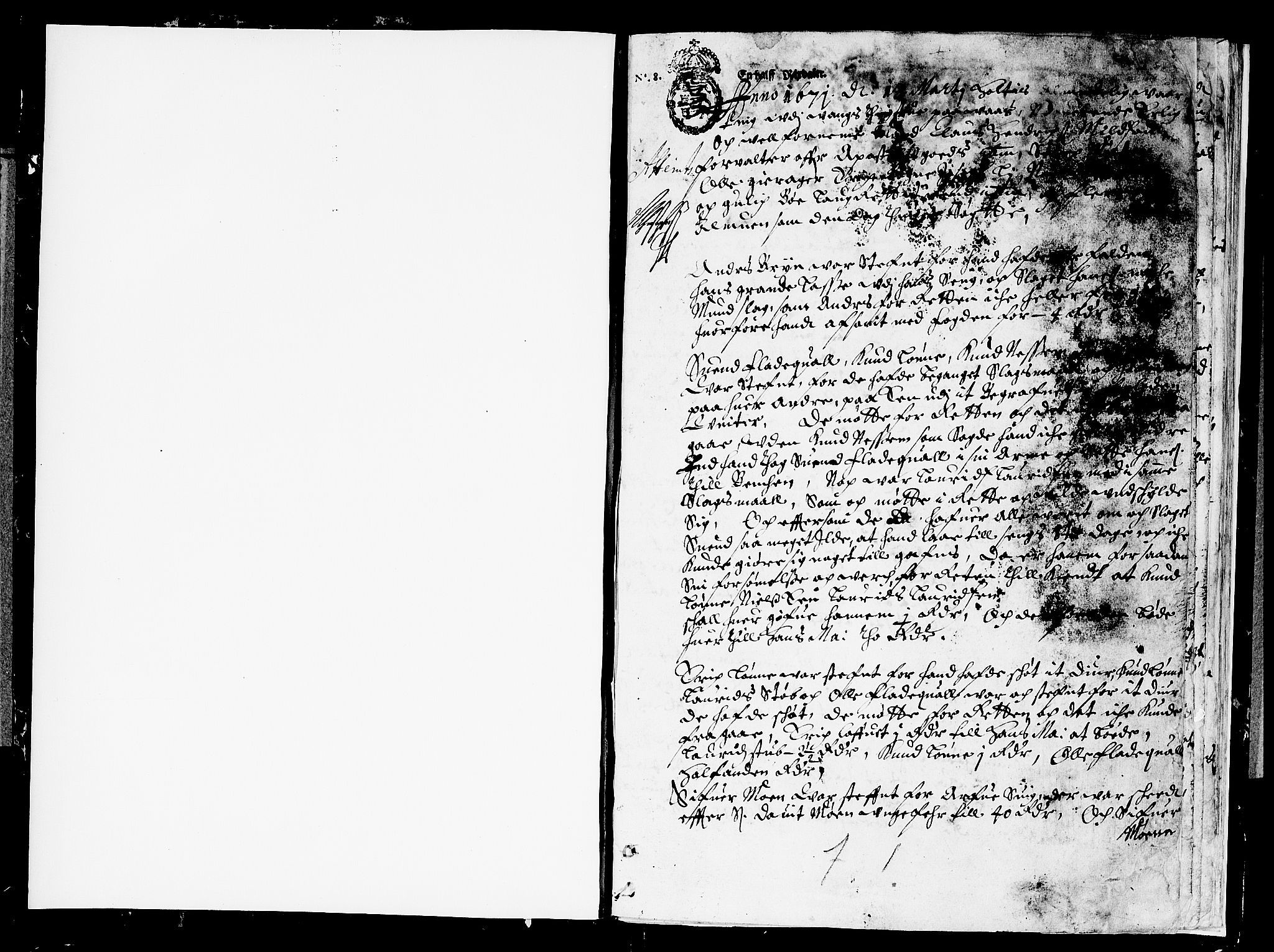 Hardanger og Voss sorenskriveri, SAB/A-2501/1/1A/1Ab/L0008: Tingbok for Voss, 1671, s. 0b-1a