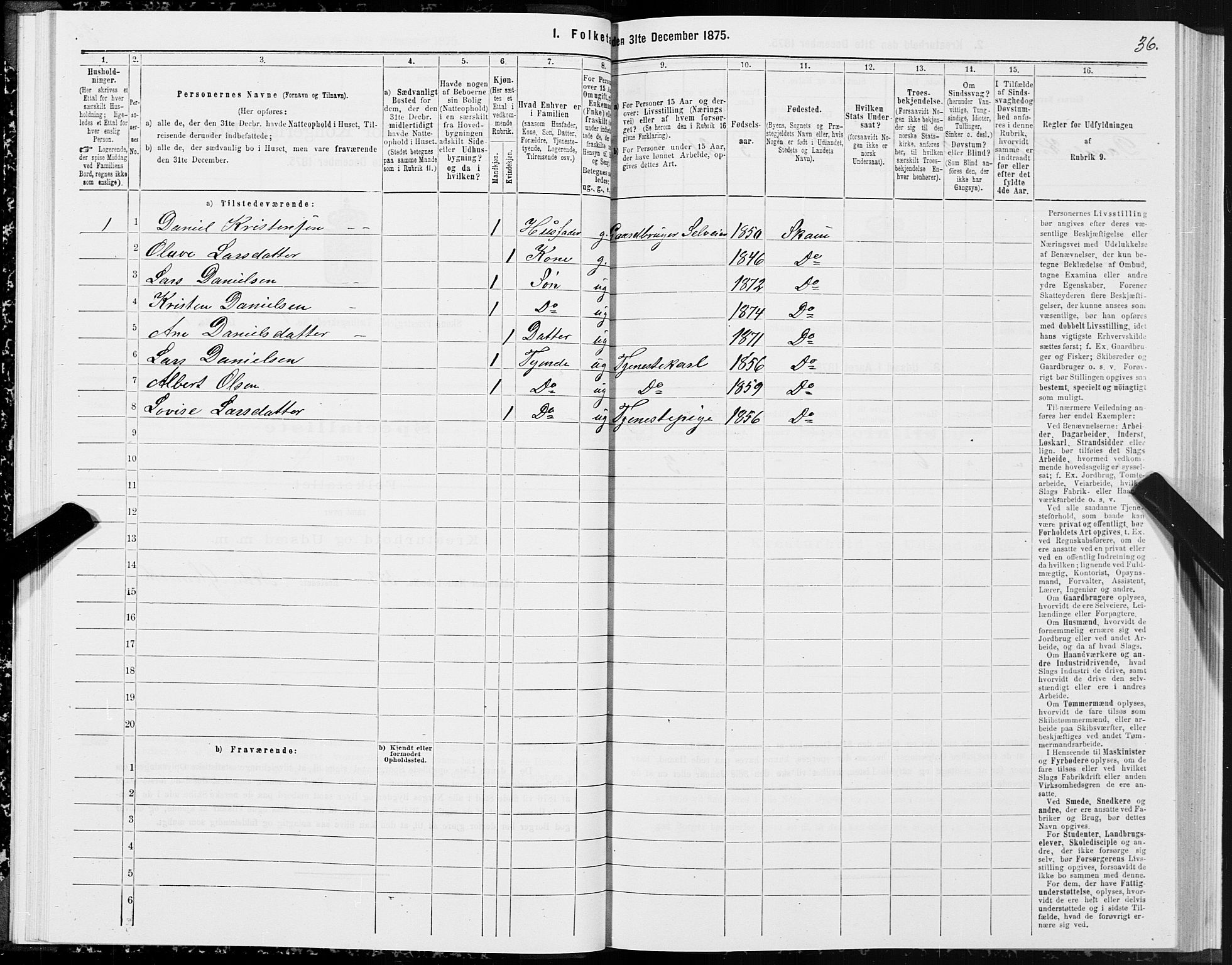 SAT, Folketelling 1875 for 1529P Skodje prestegjeld, 1875, s. 1036
