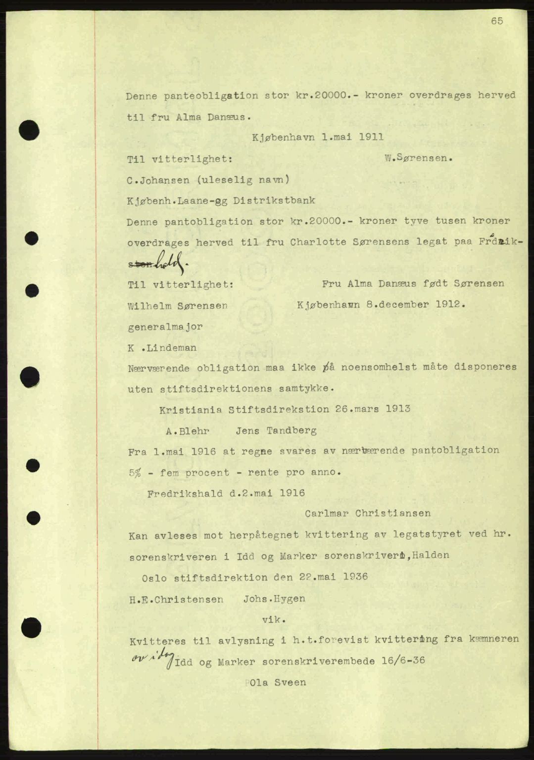 Idd og Marker sorenskriveri, AV/SAO-A-10283/G/Gb/Gbc/L0001: Pantebok nr. B1-3, 1936-1939, Dagboknr: 626/1936