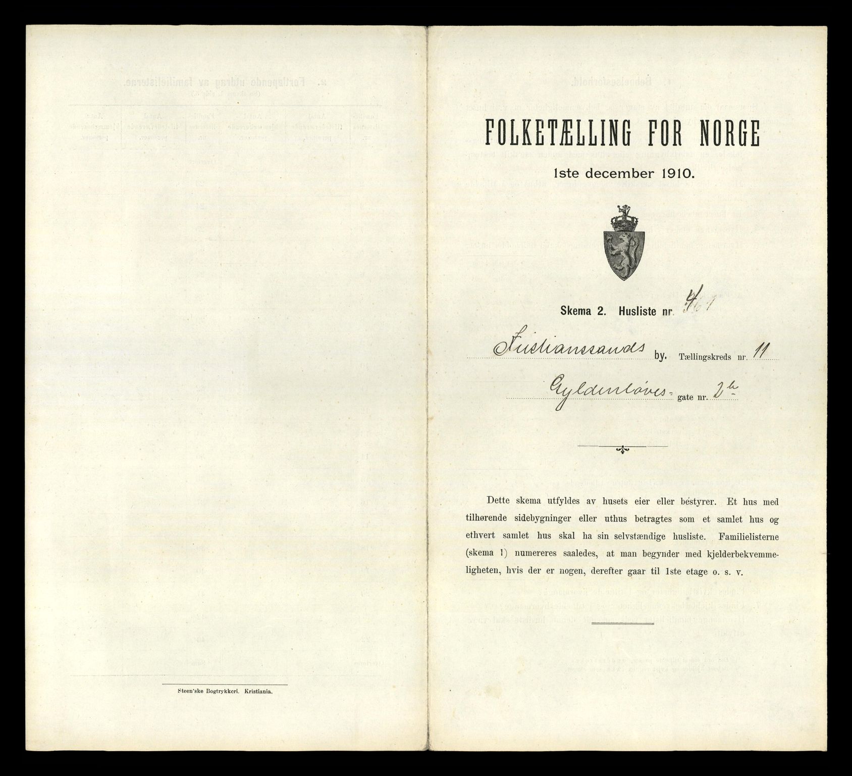 RA, Folketelling 1910 for 1001 Kristiansand kjøpstad, 1910, s. 2476