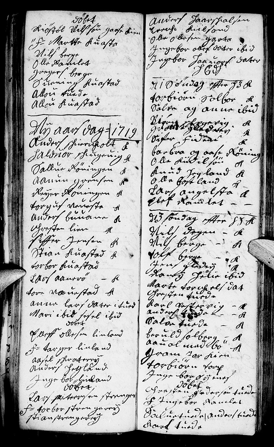 Holt sokneprestkontor, AV/SAK-1111-0021/F/Fb/L0002: Klokkerbok nr. B 2, 1715-1727, s. 64