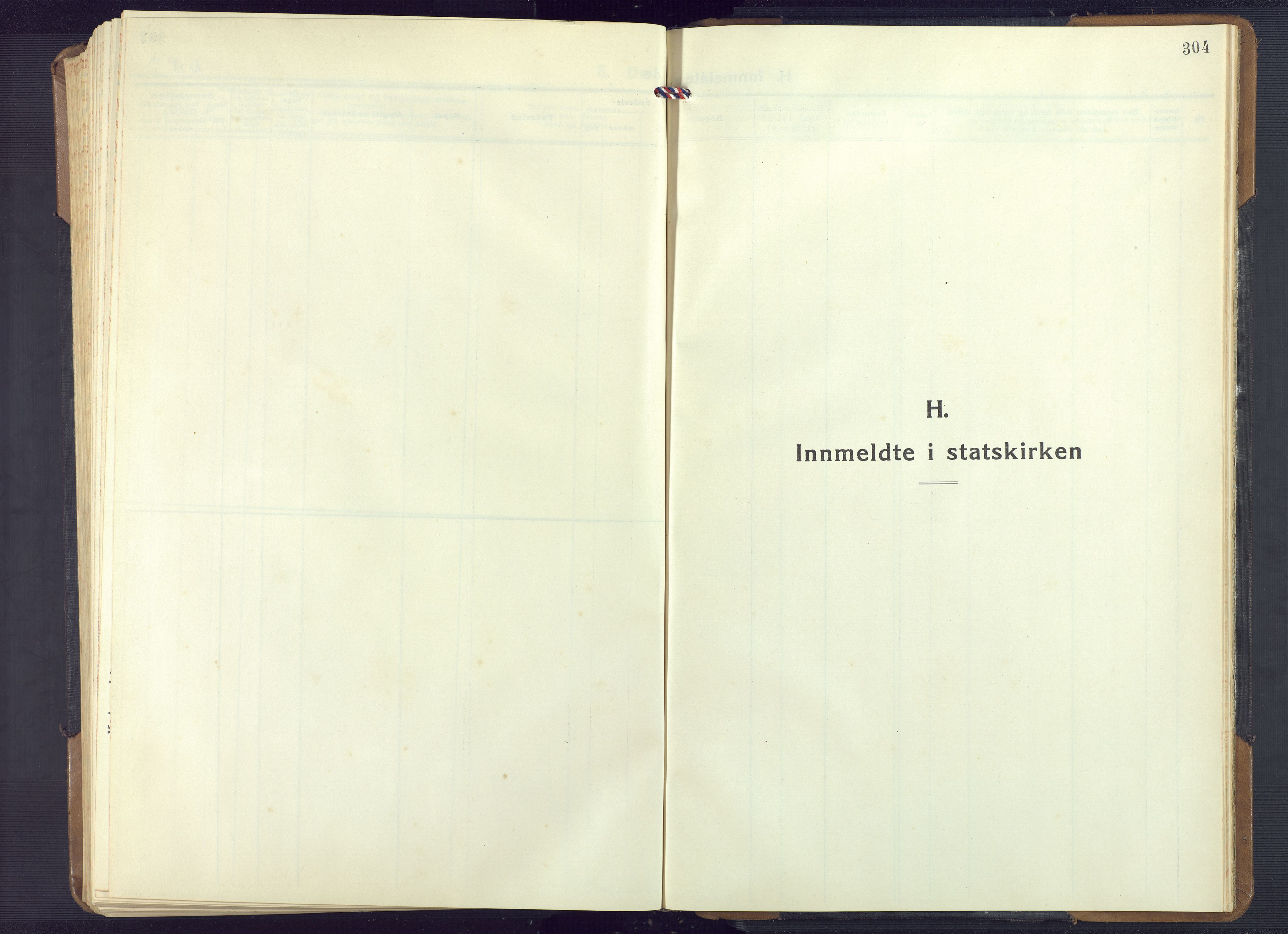Øyestad sokneprestkontor, AV/SAK-1111-0049/F/Fb/L0013: Klokkerbok nr. B 13, 1933-1945, s. 304